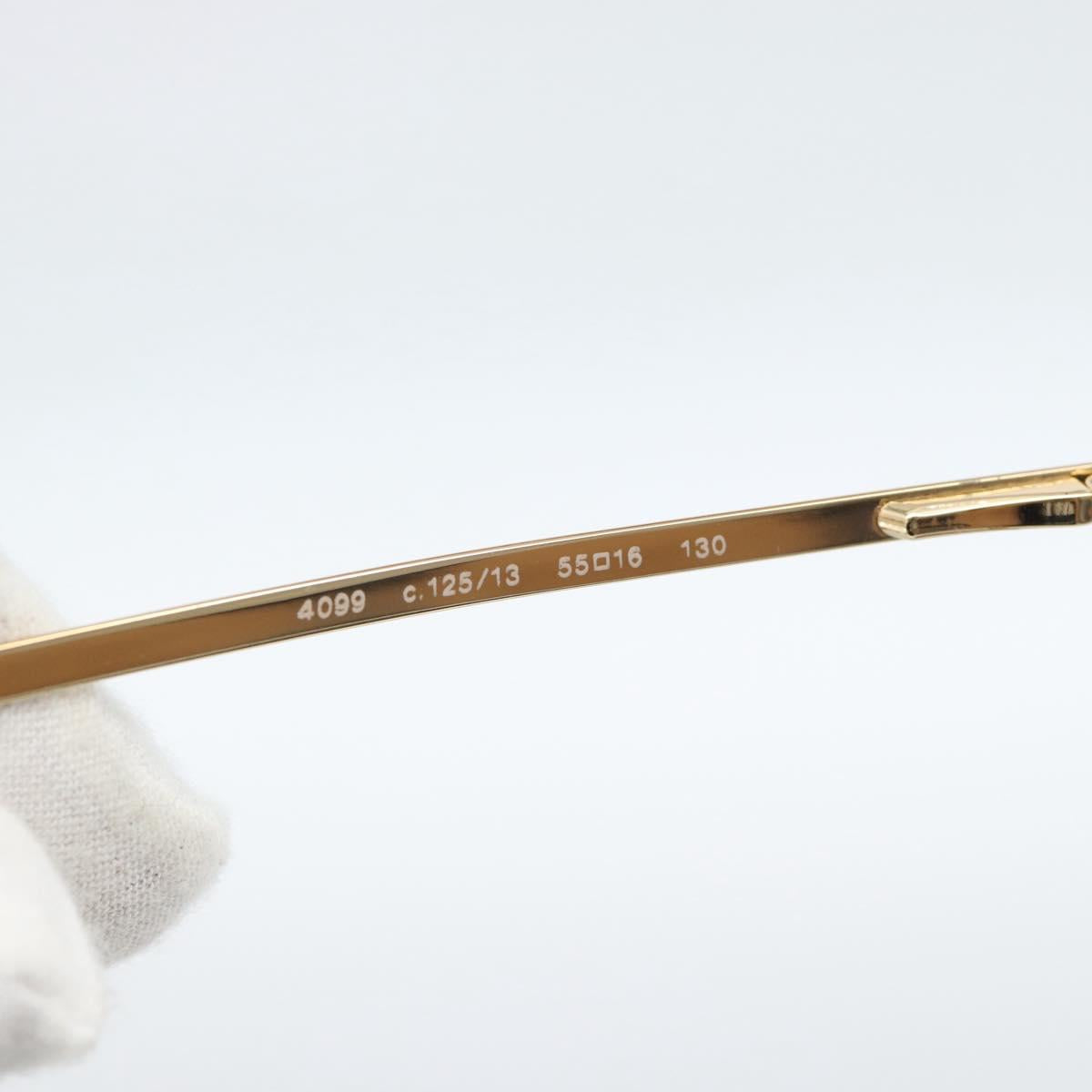 CHANEL COCO Mark Sunglasses metal Gold Tone CC Auth 184963V