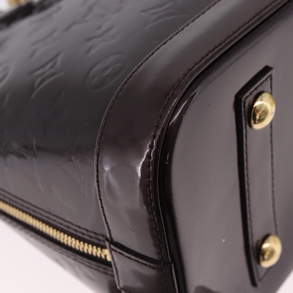 LOUIS VUITTON Monogram Vernis Alma PM Hand Bag Amarante M91611 LV Auth 184964V