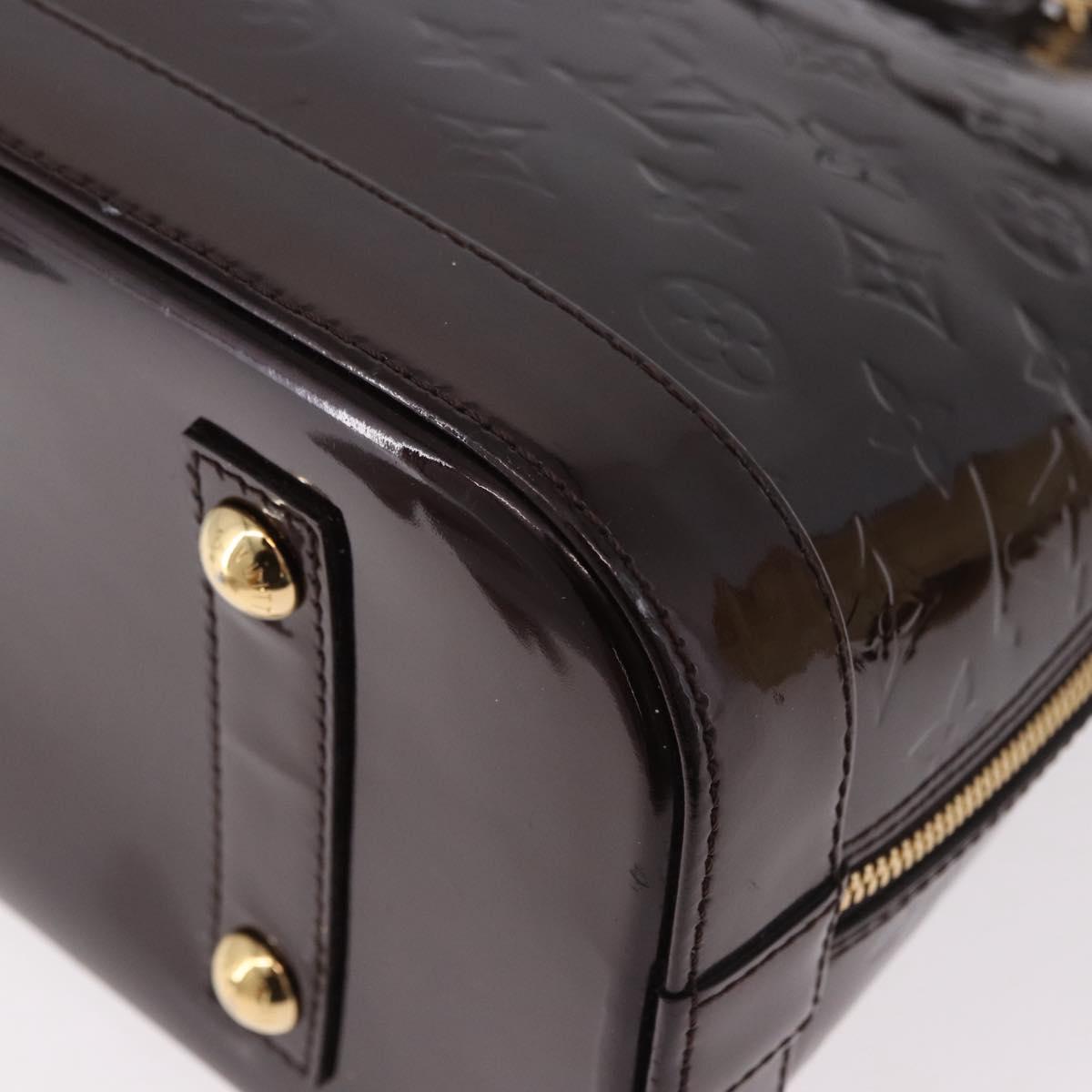 LOUIS VUITTON Monogram Vernis Alma PM Hand Bag Amarante M91611 LV Auth 184964V