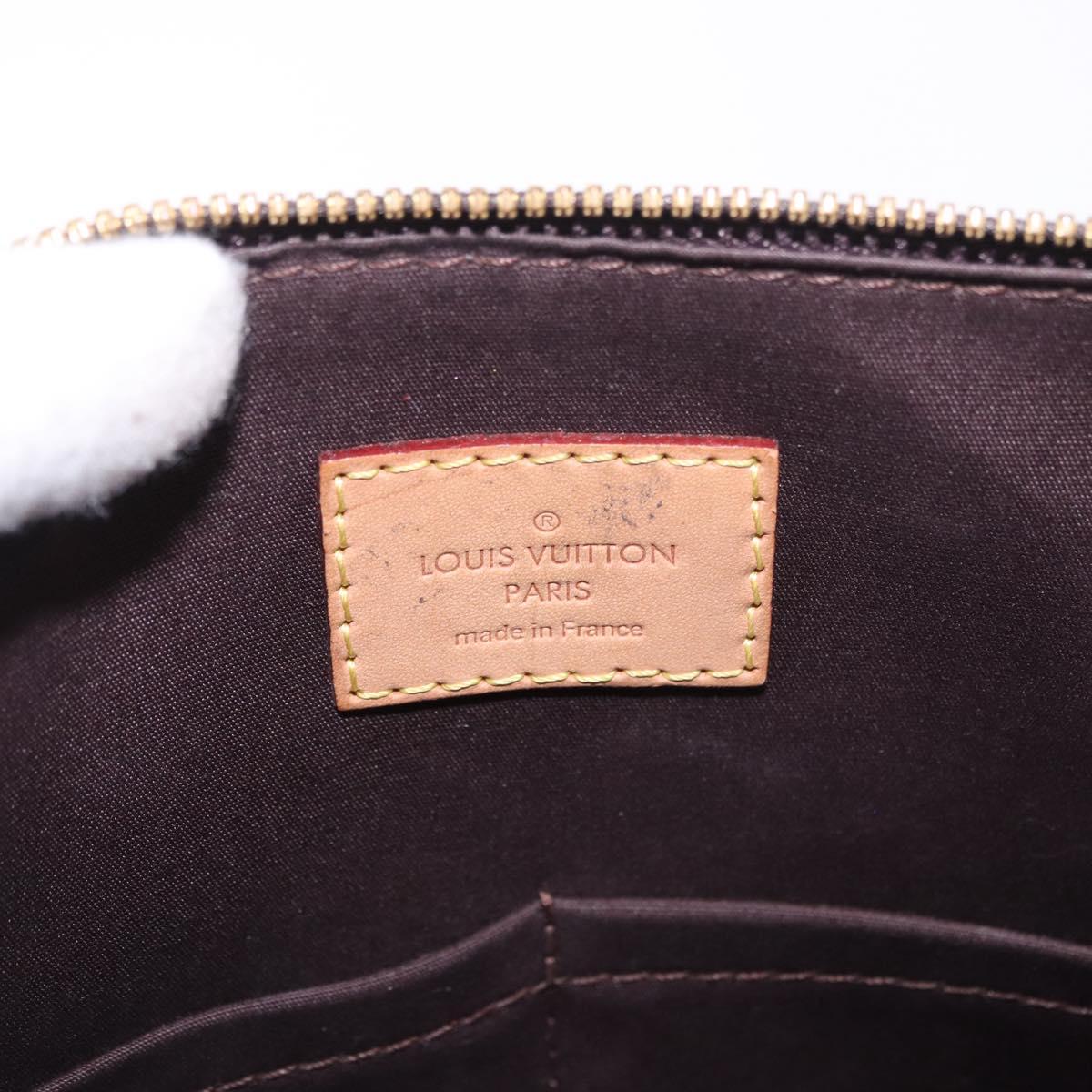 LOUIS VUITTON Monogram Vernis Alma PM Hand Bag Amarante M91611 LV Auth 184964V