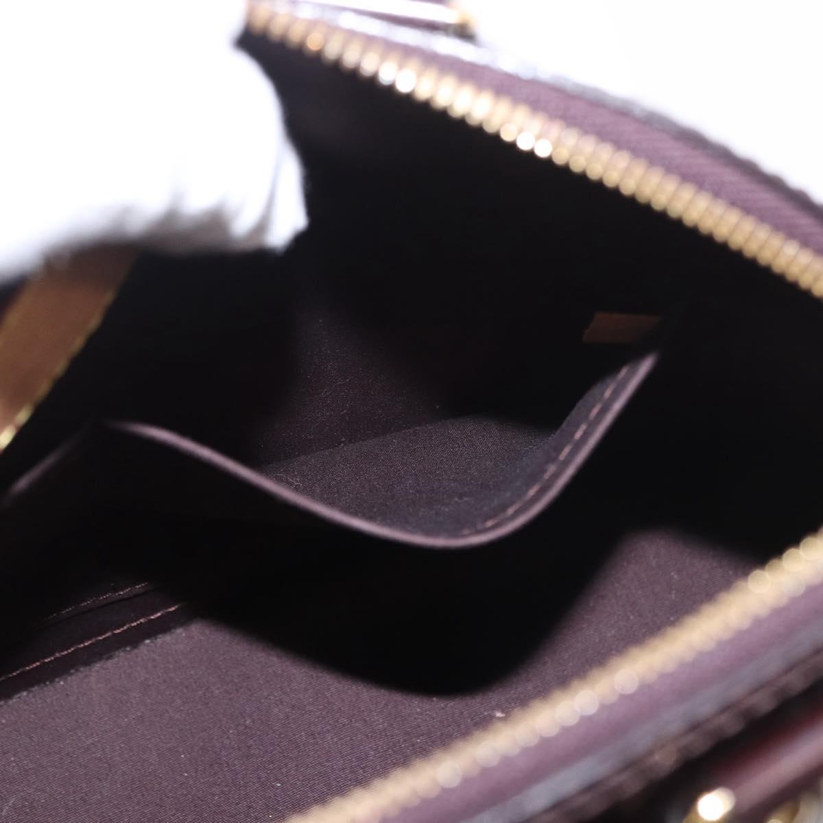 LOUIS VUITTON Monogram Vernis Alma PM Hand Bag Amarante M91611 LV Auth 184964V