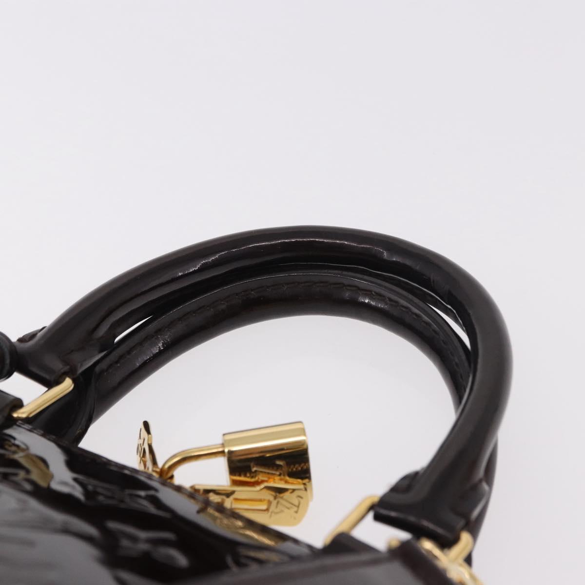 LOUIS VUITTON Monogram Vernis Alma PM Hand Bag Amarante M91611 LV Auth 184964V