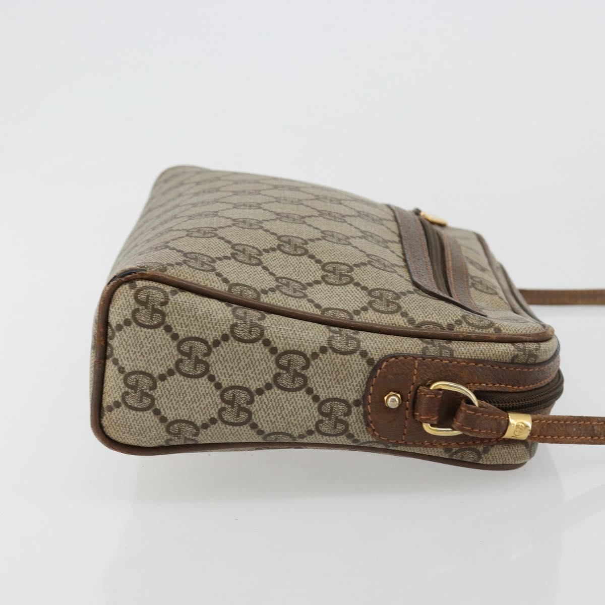 GUCCI GG Supreme Shoulder Bag PVC Beige Gold 007 115 0014 Auth 184965