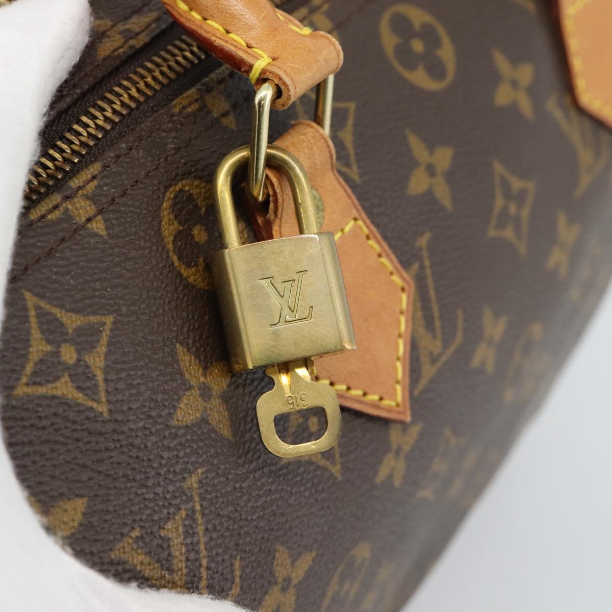 LOUIS VUITTON Monogram Speedy 30 Hand Bag M41526 LV Auth 184966V