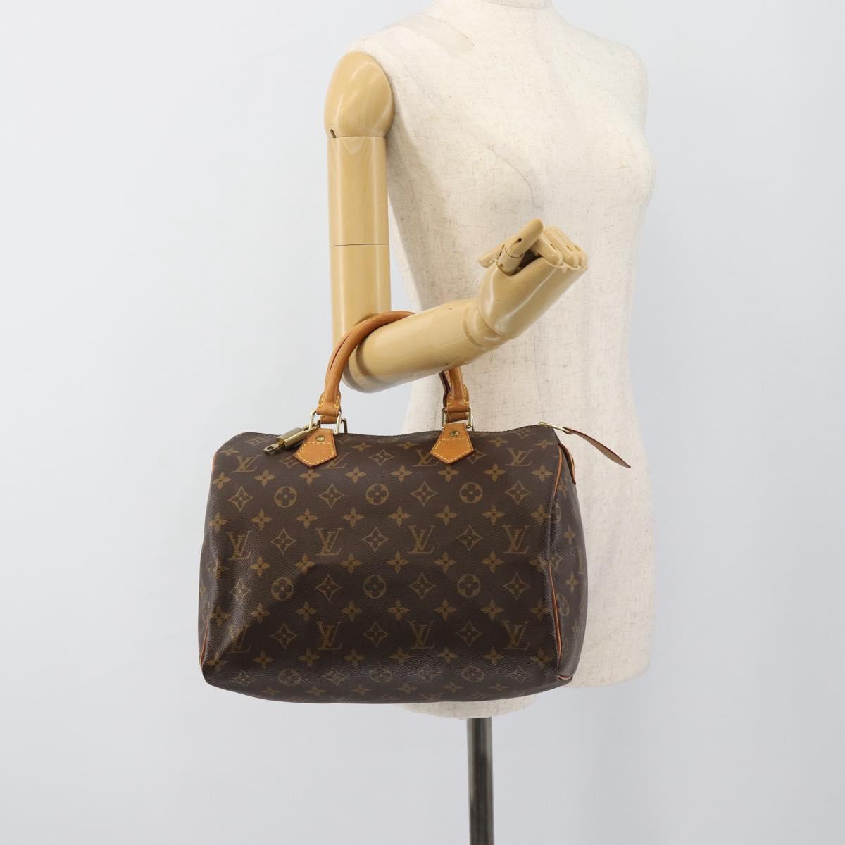 LOUIS VUITTON Monogram Speedy 30 Hand Bag M41526 LV Auth 184966V