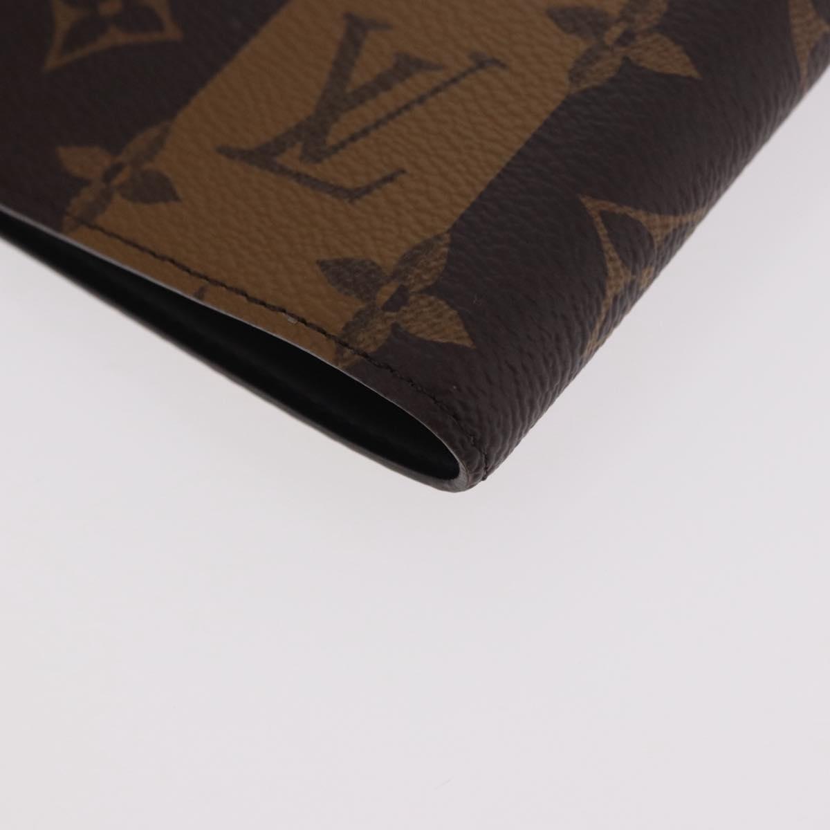 LOUIS VUITTON Monogram Stripe NIGO Quverture Carnet Brown GI0720 LV Auth 184969M