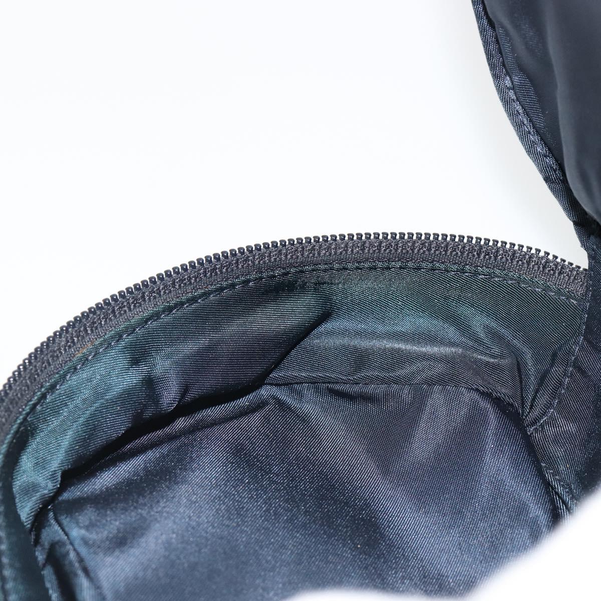 Christian Dior Trotter Canvas Saddle Pouch Navy Gold Auth 184973A