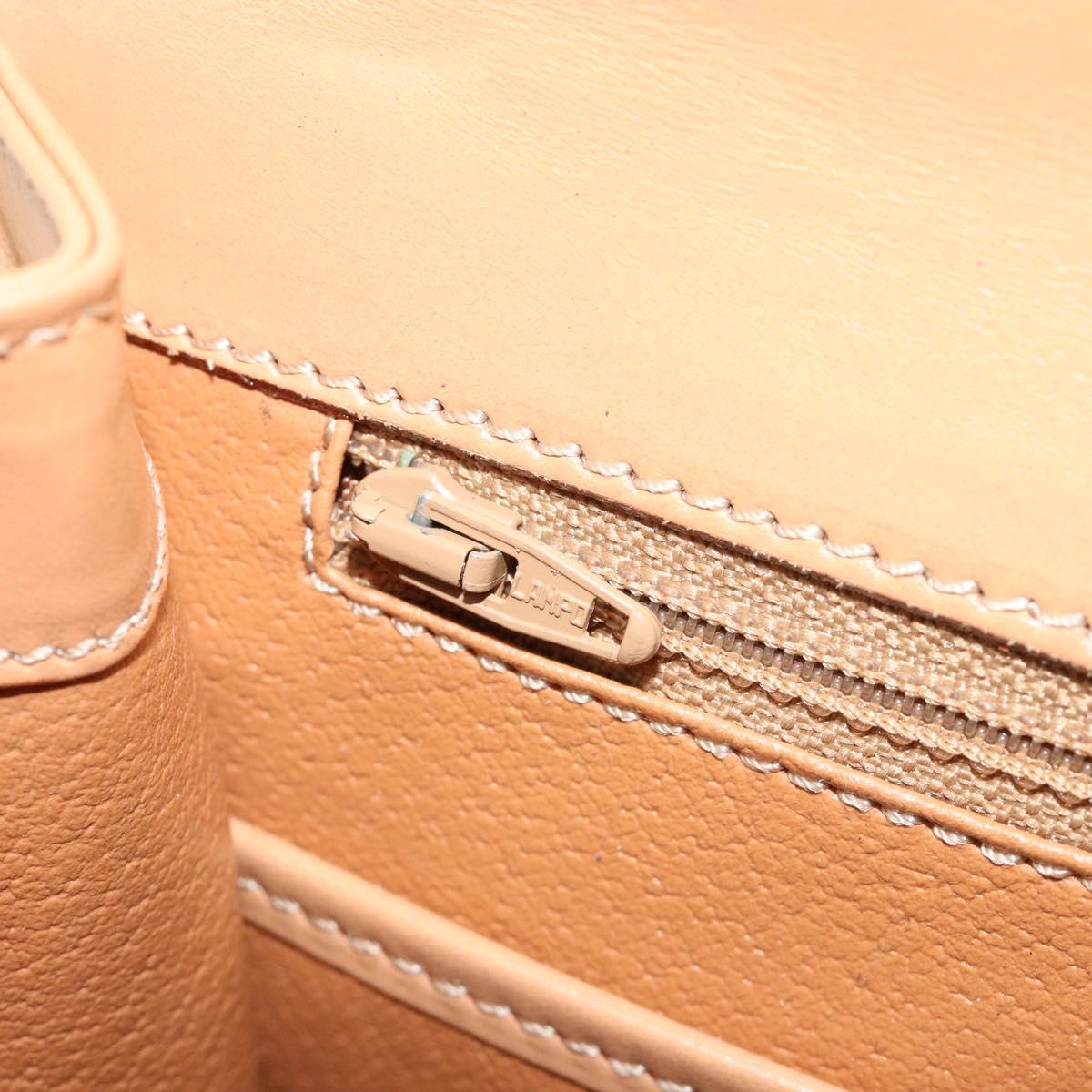 CELINE Macadam Canvas Hand Bag PVC Leather Brown Gold Auth 184975V