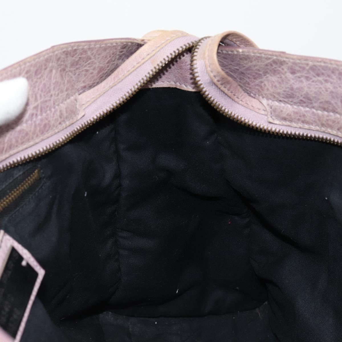 BALENCIAGA The City Hand Bag Leather 2way Purple 115748 Auth 184981SM