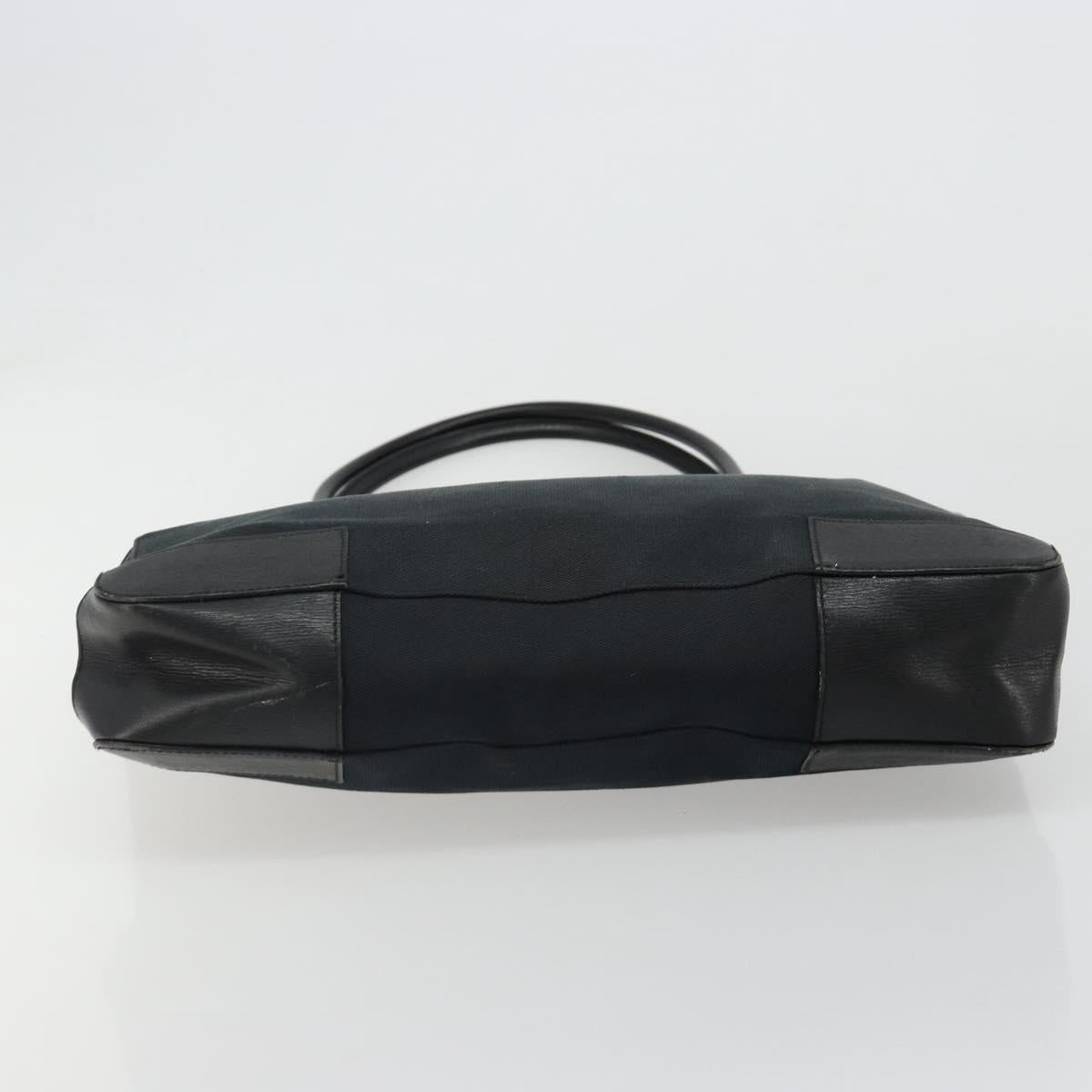 GUCCI Tote Bag Canvas Black Gold 002 1109 Auth 184982