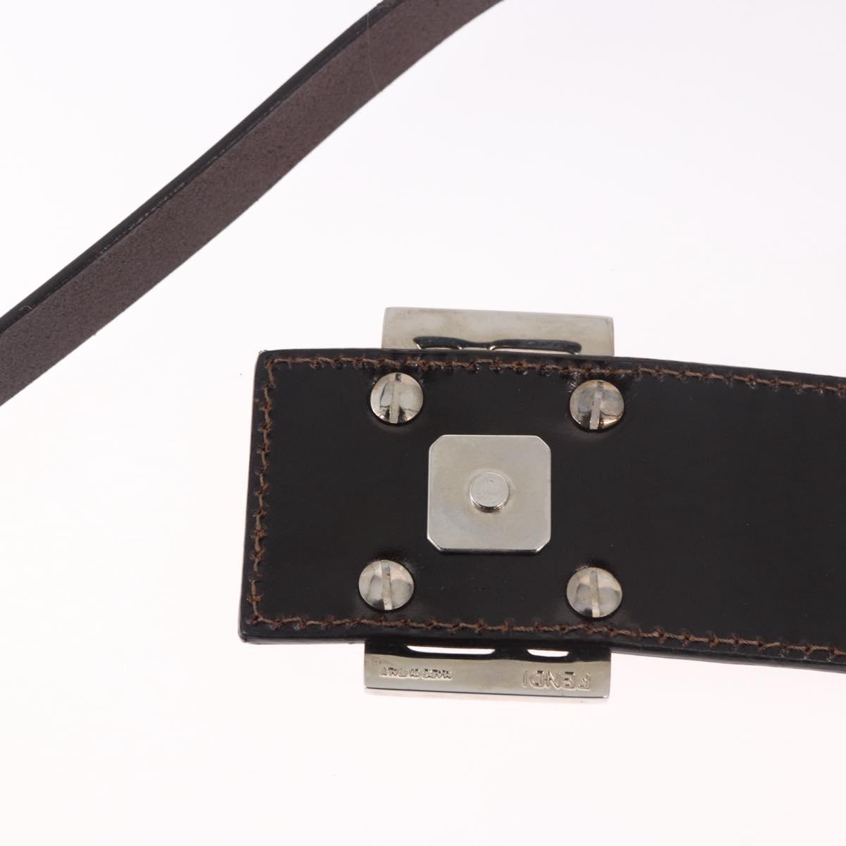 FENDI Zucca Canvas Mamma Baguette Shoulder Bag Beige Silver Auth 184984SAV