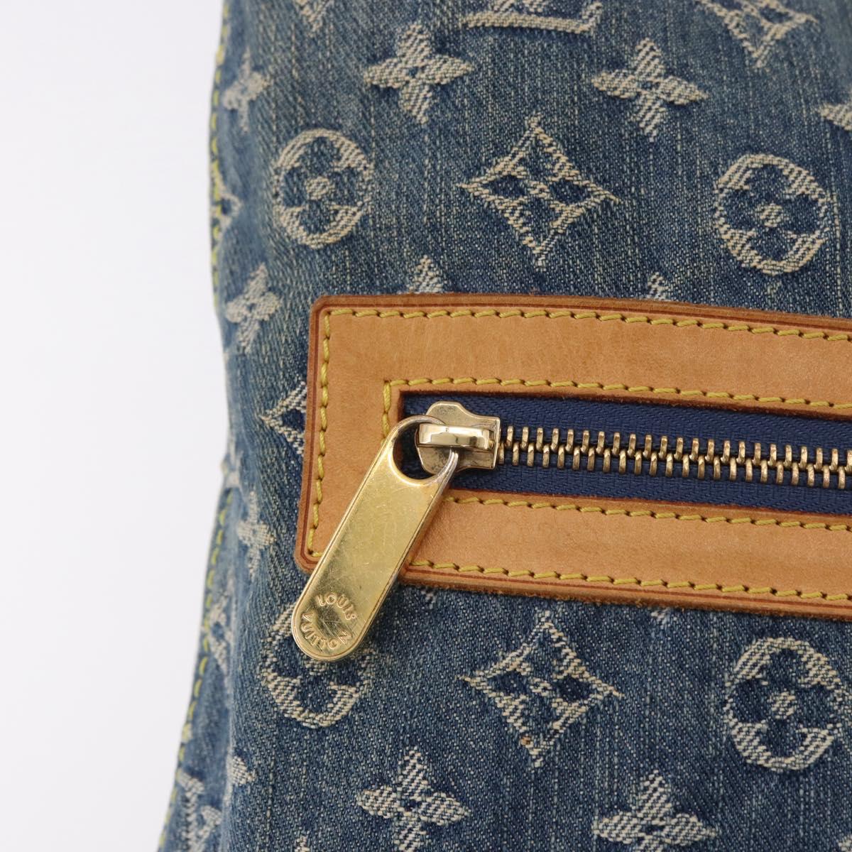 LOUIS VUITTON Monogram Denim Buggy GM Shoulder Bag Blue M95048 LV Auth 184988V
