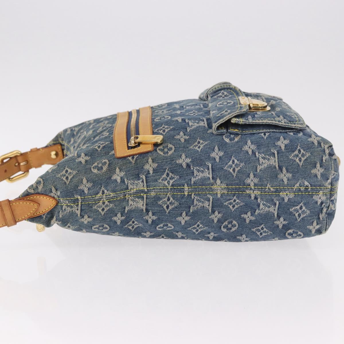 LOUIS VUITTON Monogram Denim Buggy GM Shoulder Bag Blue M95048 LV Auth 184988V