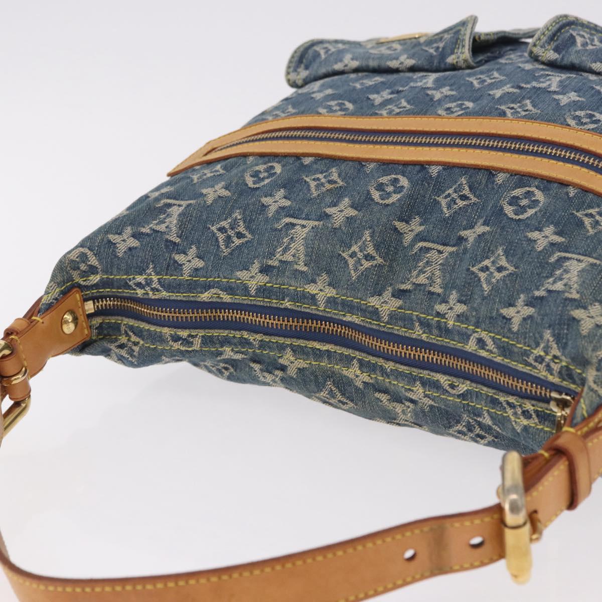 LOUIS VUITTON Monogram Denim Buggy GM Shoulder Bag Blue M95048 LV Auth 184988V