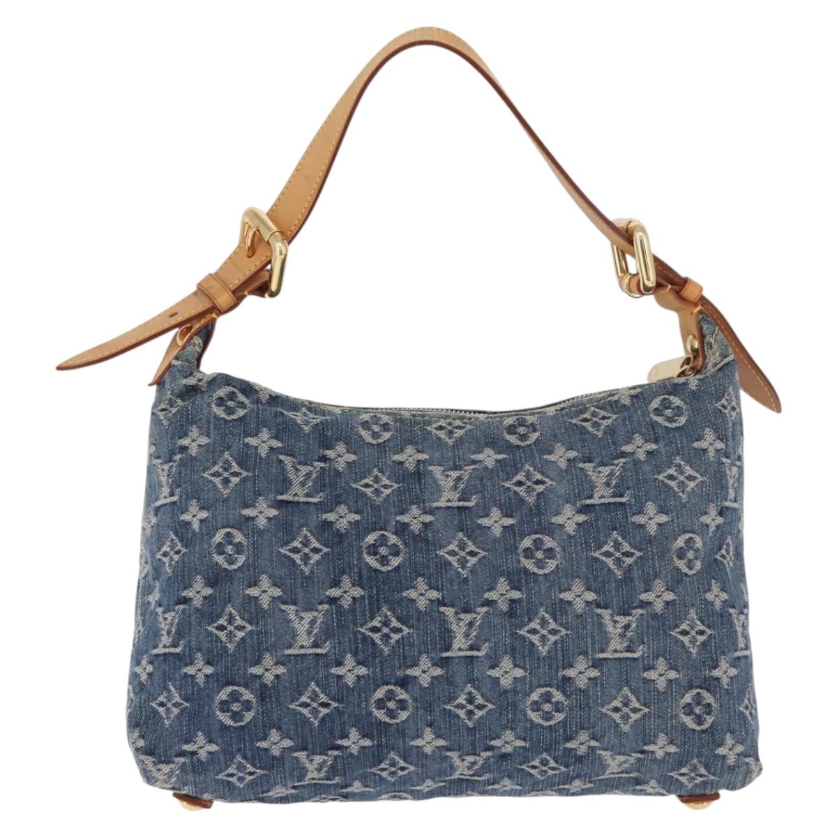 LOUIS VUITTON Monogram Denim Buggy PM Shoulder Bag Blue M95049 LV Auth 184992SAV