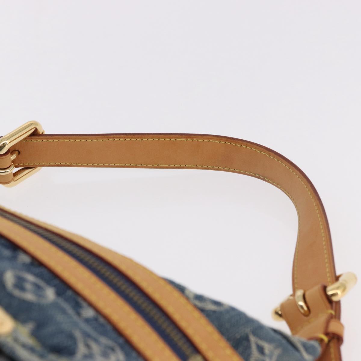 LOUIS VUITTON Monogram Denim Buggy PM Shoulder Bag Blue M95049 LV Auth 184992SAV