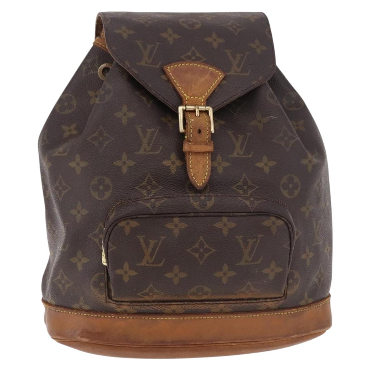 LOUIS VUITTON Monogram Montsouris MM Backpack M51136 LV Auth 184993