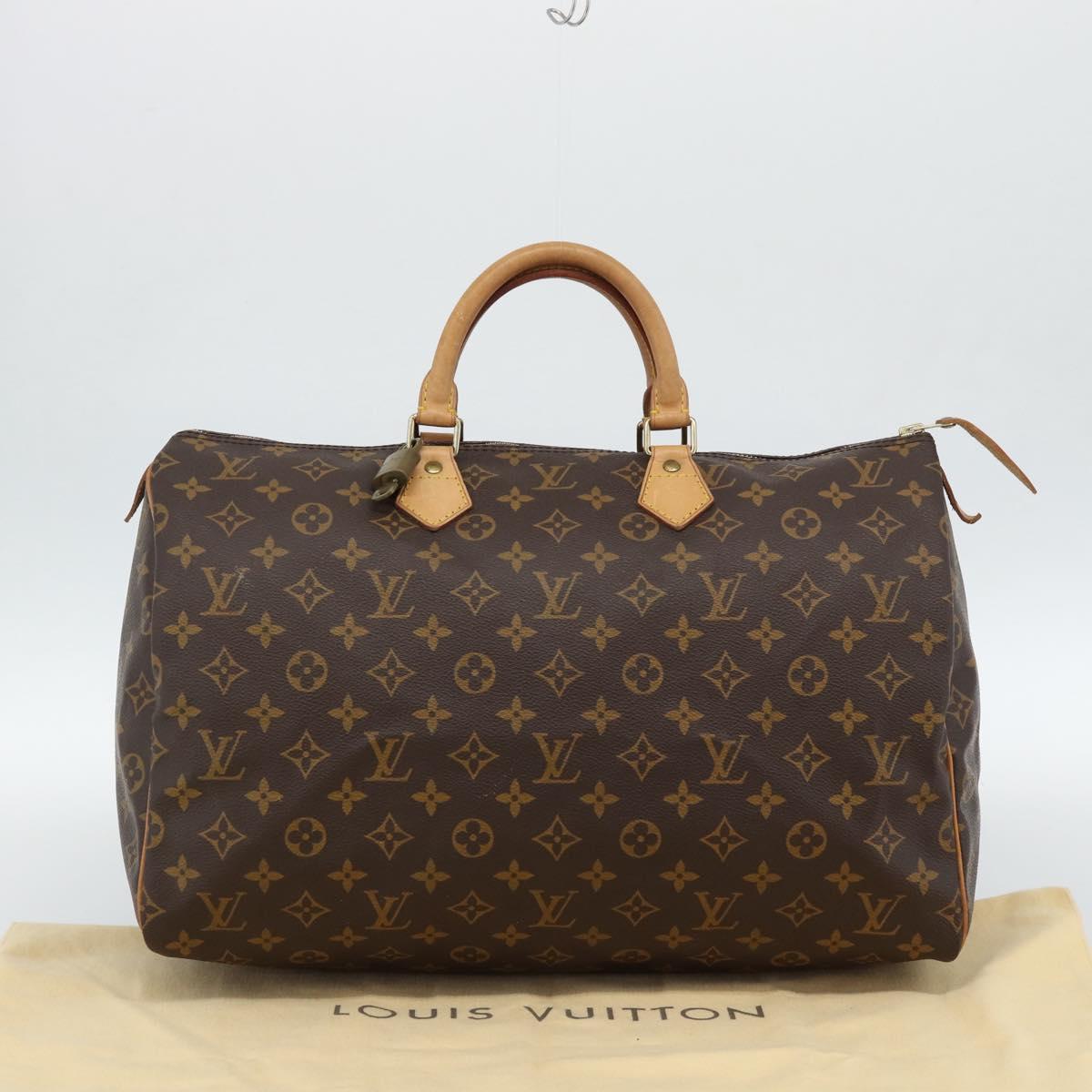 LOUIS VUITTON Monogram Speedy 40 Hand Bag M41522 LV Auth 184995V