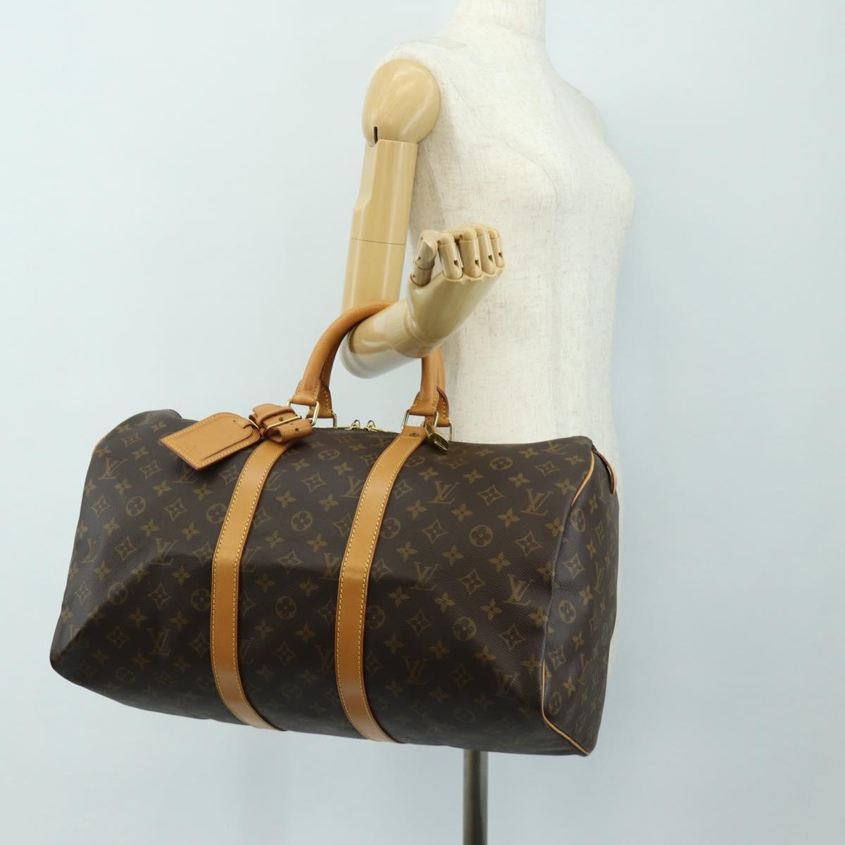 LOUIS VUITTON Monogram Keepall 45 Boston Bag M41428 LV Auth 184996V