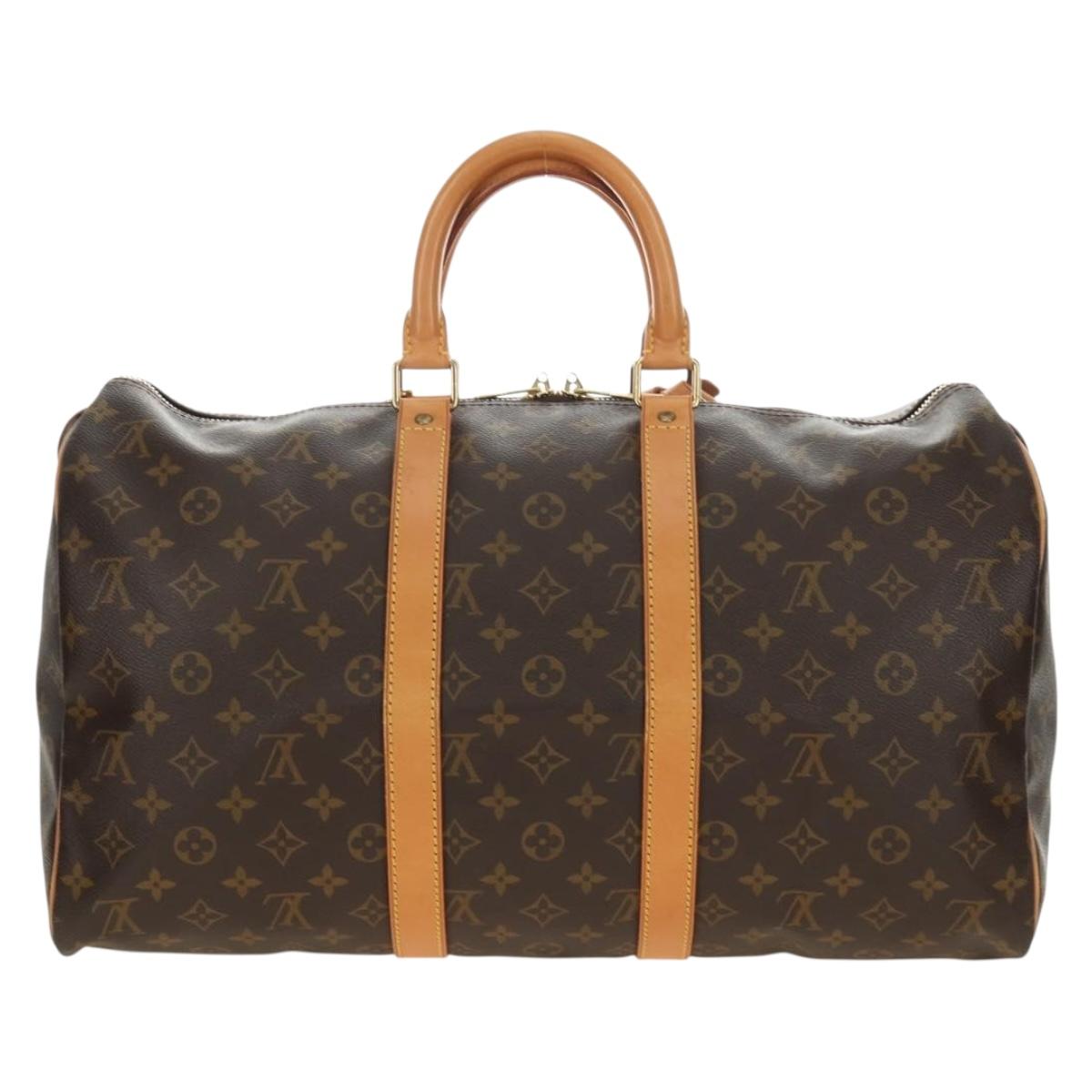 LOUIS VUITTON Monogram Keepall 45 Boston Bag M41428 LV Auth 184996V