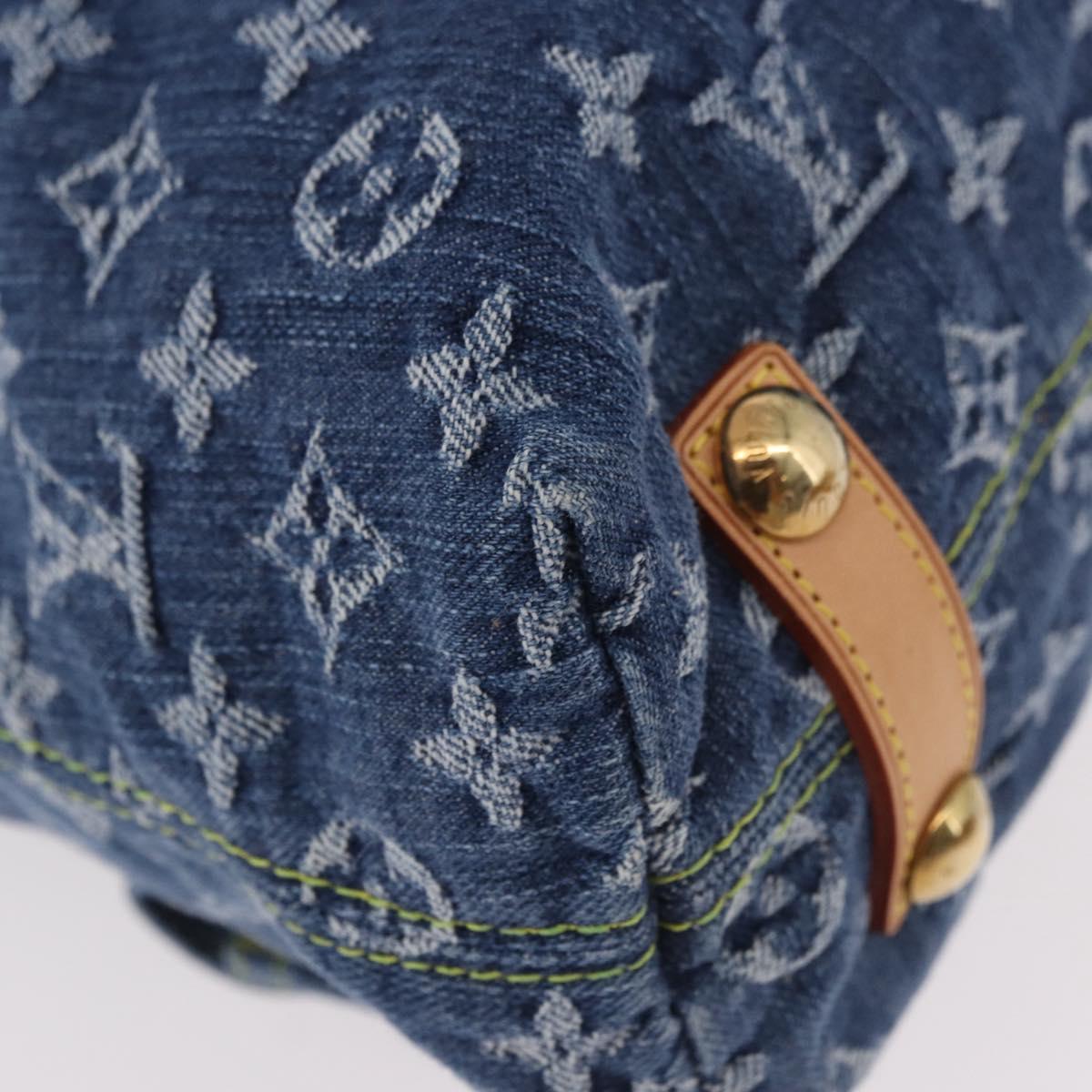 LOUIS VUITTON Monogram Denim Buggy GM Shoulder Bag Blue M95048 LV Auth 184997SAV