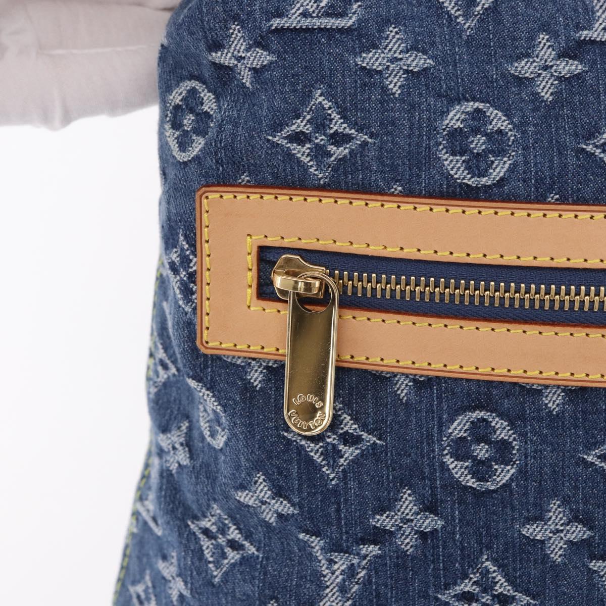 LOUIS VUITTON Monogram Denim Buggy GM Shoulder Bag Blue M95048 LV Auth 184997SAV