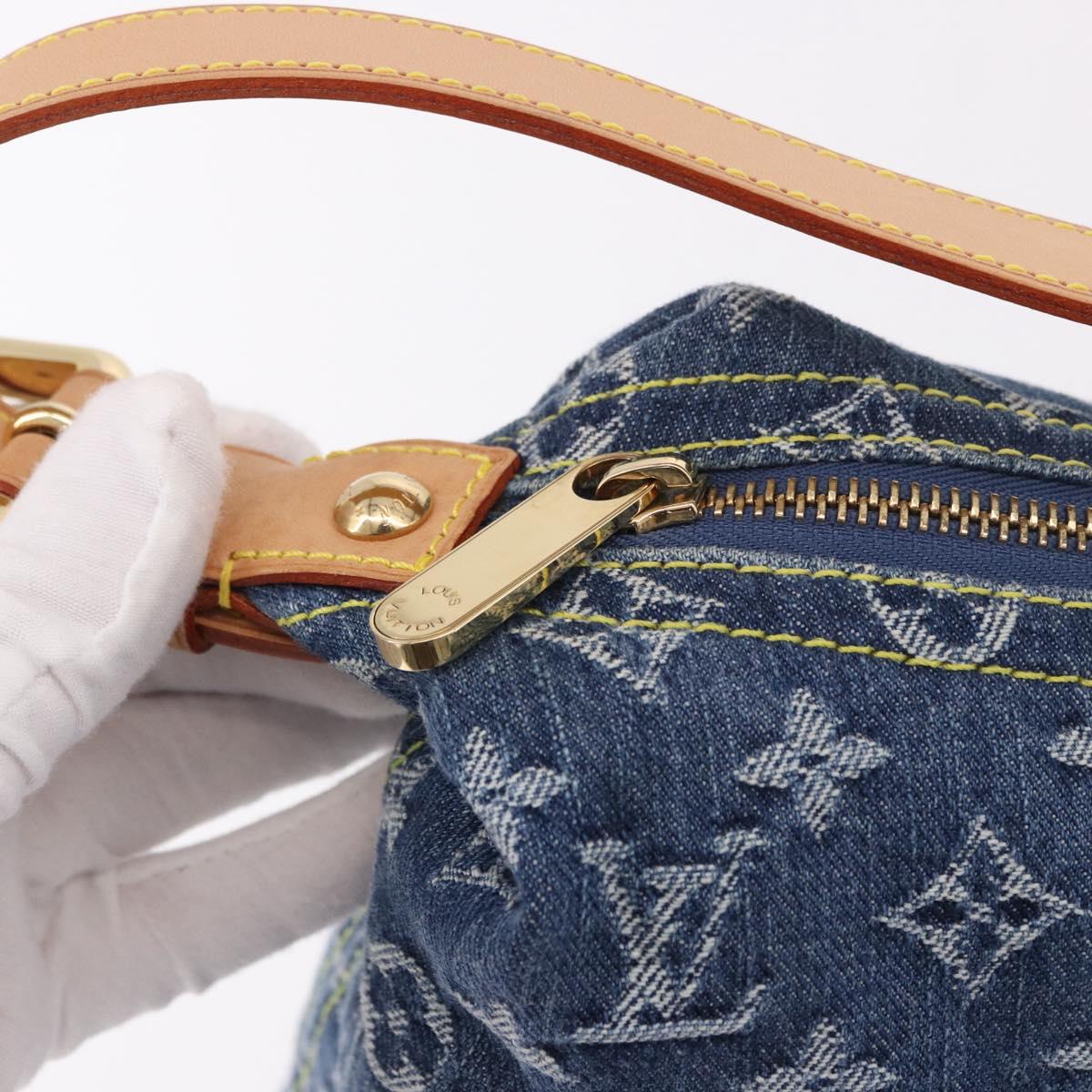 LOUIS VUITTON Monogram Denim Buggy GM Shoulder Bag Blue M95048 LV Auth 184997SAV
