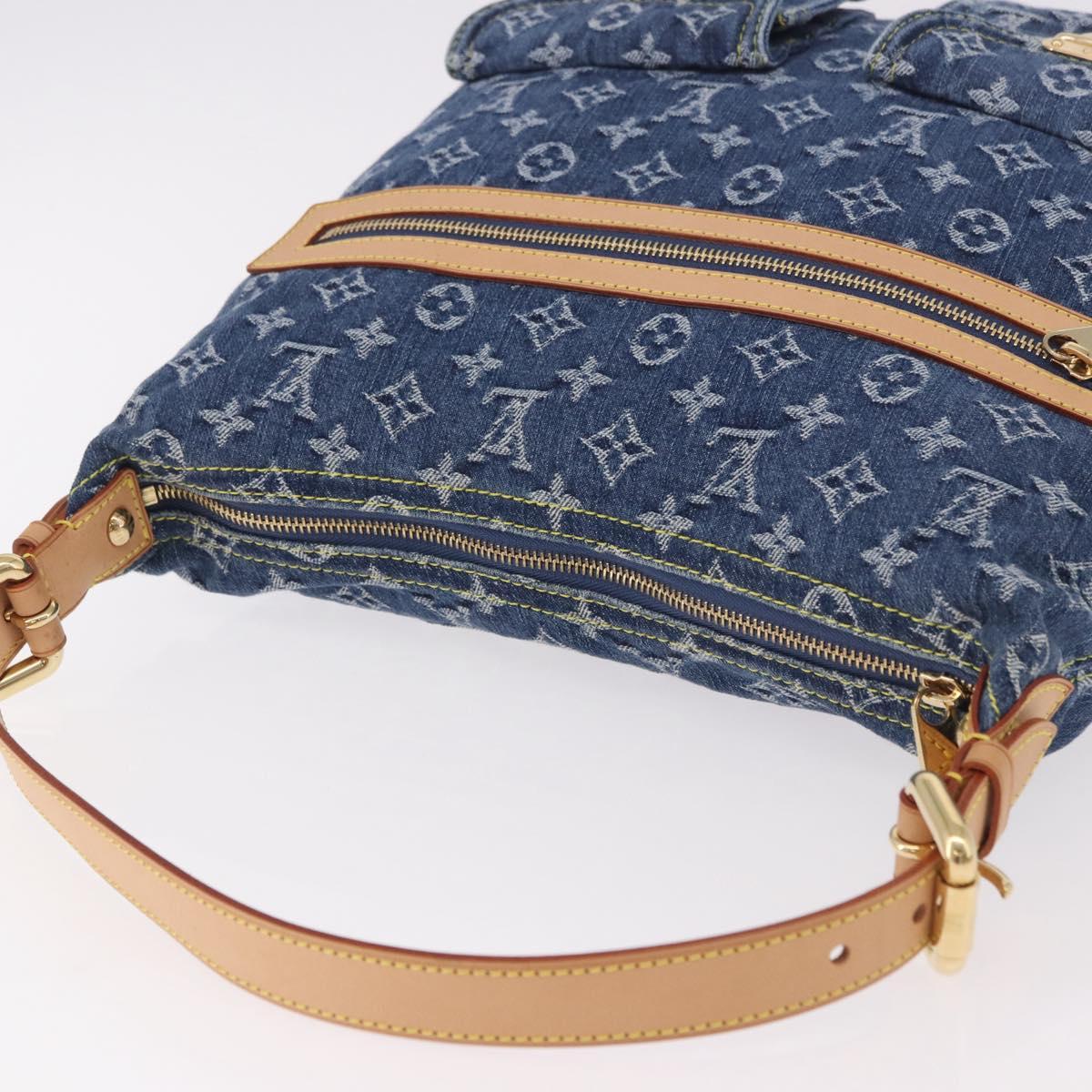 LOUIS VUITTON Monogram Denim Buggy GM Shoulder Bag Blue M95048 LV Auth 184997SAV