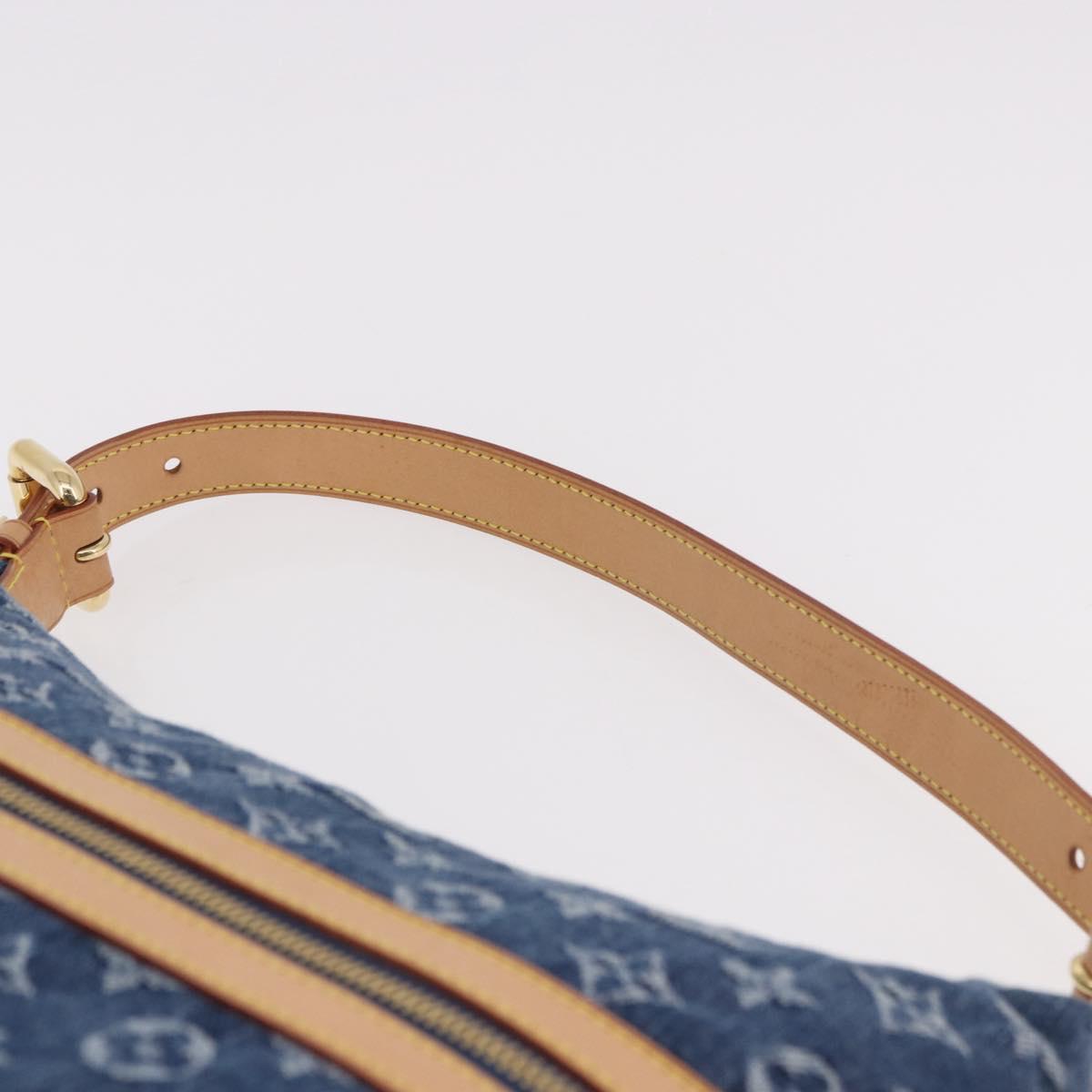 LOUIS VUITTON Monogram Denim Buggy GM Shoulder Bag Blue M95048 LV Auth 184997SAV
