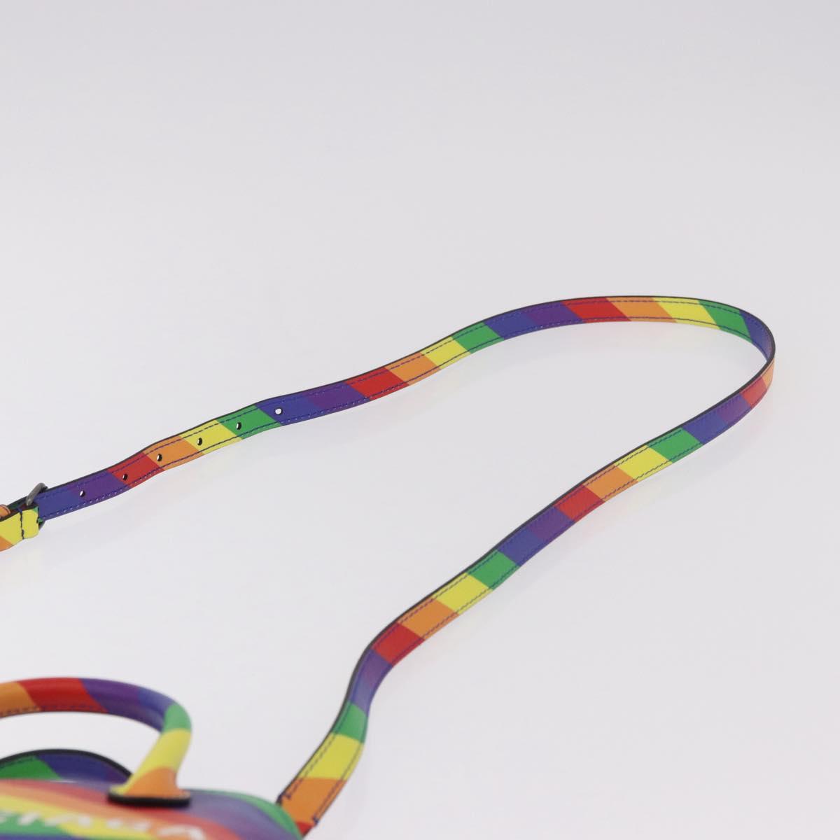 BALENCIAGA Ville XXS Hand Bag Leather 2way Rainbow 550646 Auth 185014M