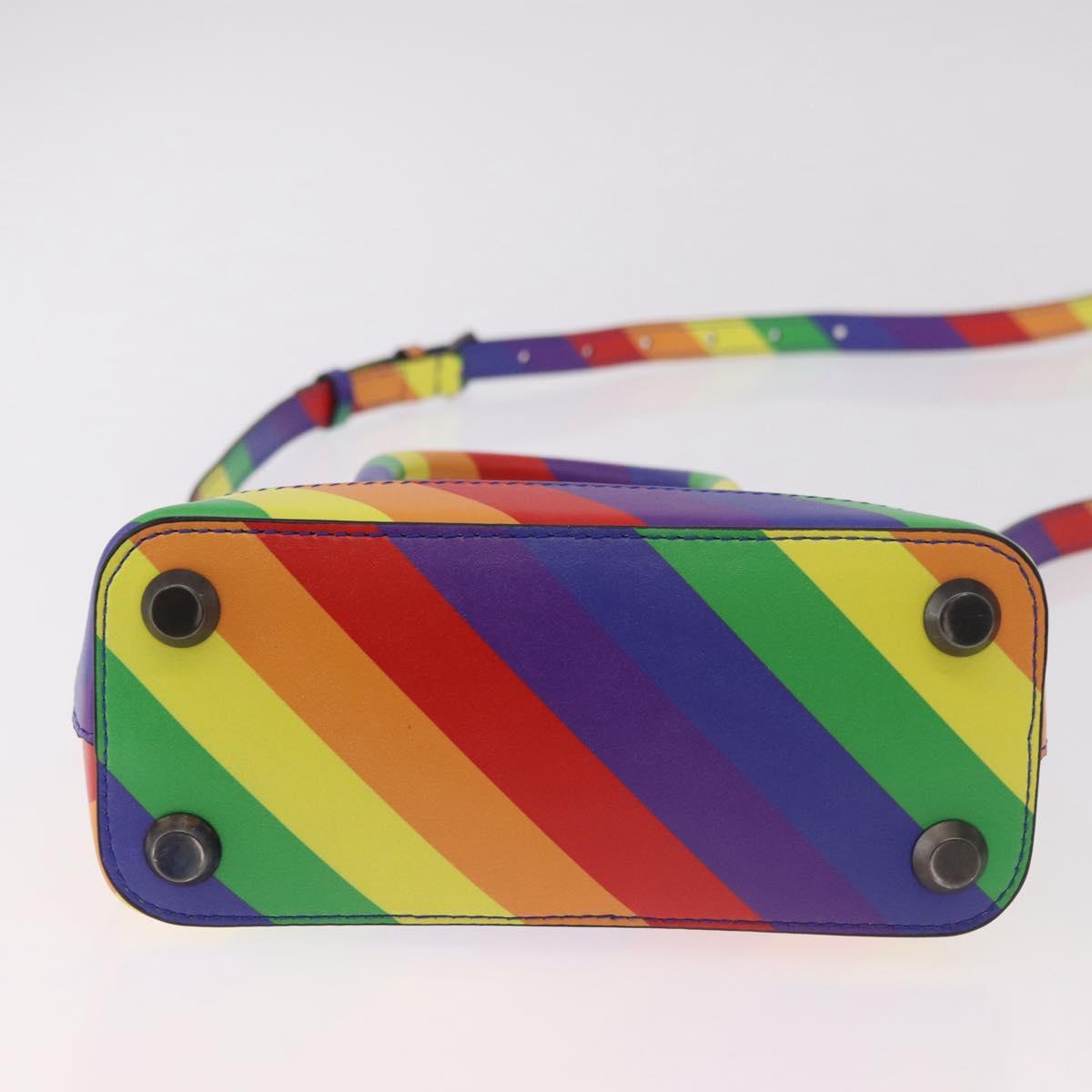 BALENCIAGA Ville XXS Hand Bag Leather 2way Rainbow 550646 Auth 185014M