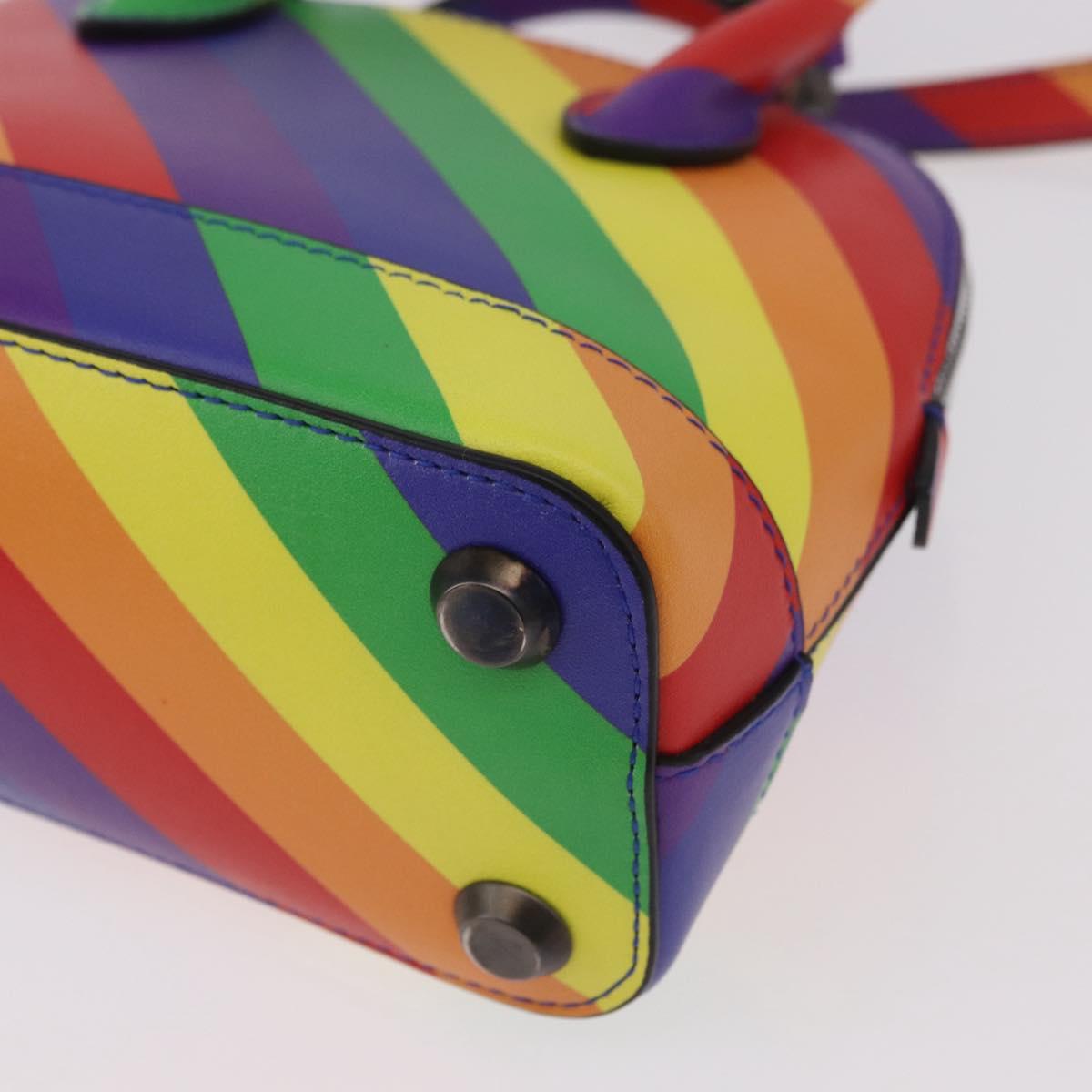 BALENCIAGA Ville XXS Hand Bag Leather 2way Rainbow 550646 Auth 185014M