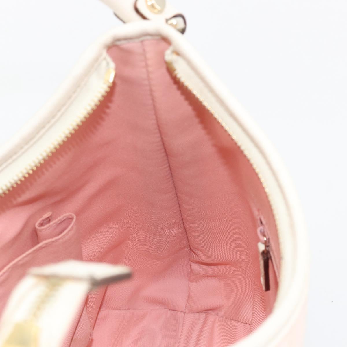 GUCCI GG Canvas Abbey Shoulder Bag Pink Gold 130738 Auth 185033V
