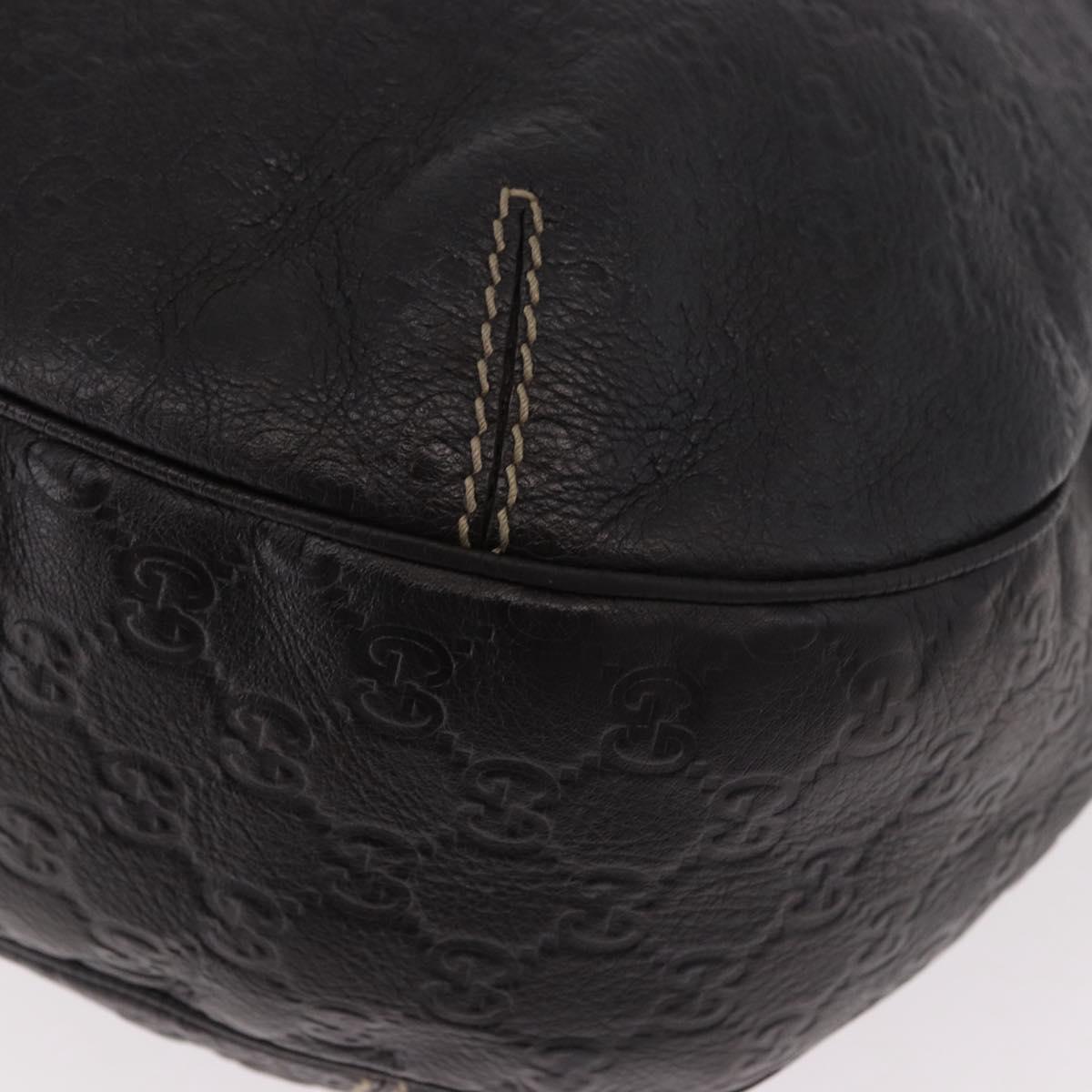 GUCCI GG Canvas Guccissima Bag Leather Dark Brown Gold 233604 Auth 185035V