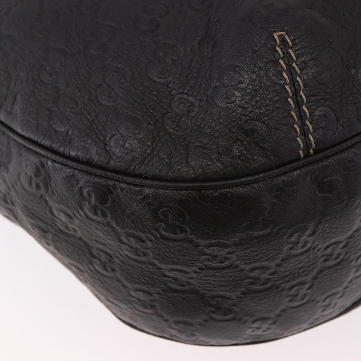 GUCCI GG Canvas Guccissima Bag Leather Dark Brown Gold 233604 Auth 185035V