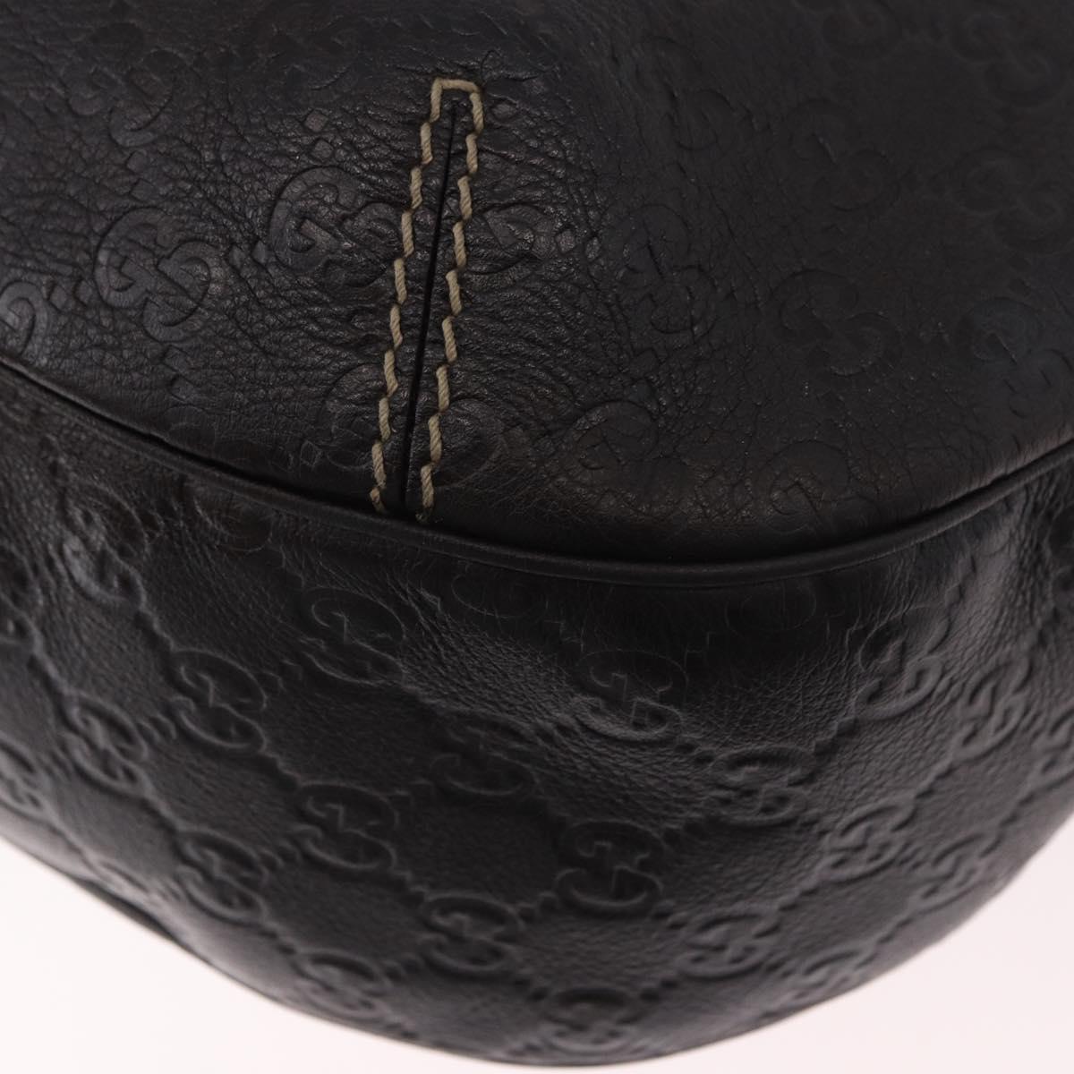 GUCCI GG Canvas Guccissima Bag Leather Dark Brown Gold 233604 Auth 185035V