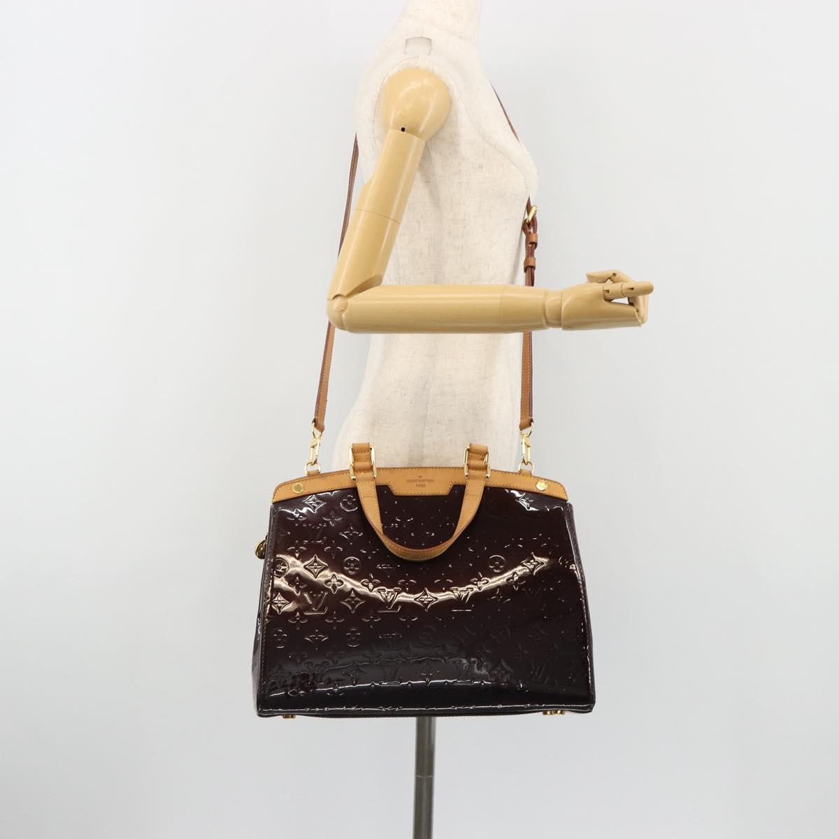 LOUIS VUITTON Monogram Vernis Blair GM Bag 2way Amarante M91616 LV Auth 185036