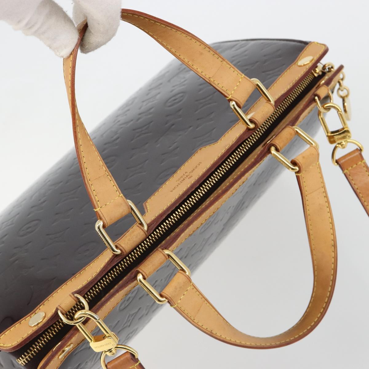LOUIS VUITTON Monogram Vernis Blair GM Bag 2way Amarante M91616 LV Auth 185036