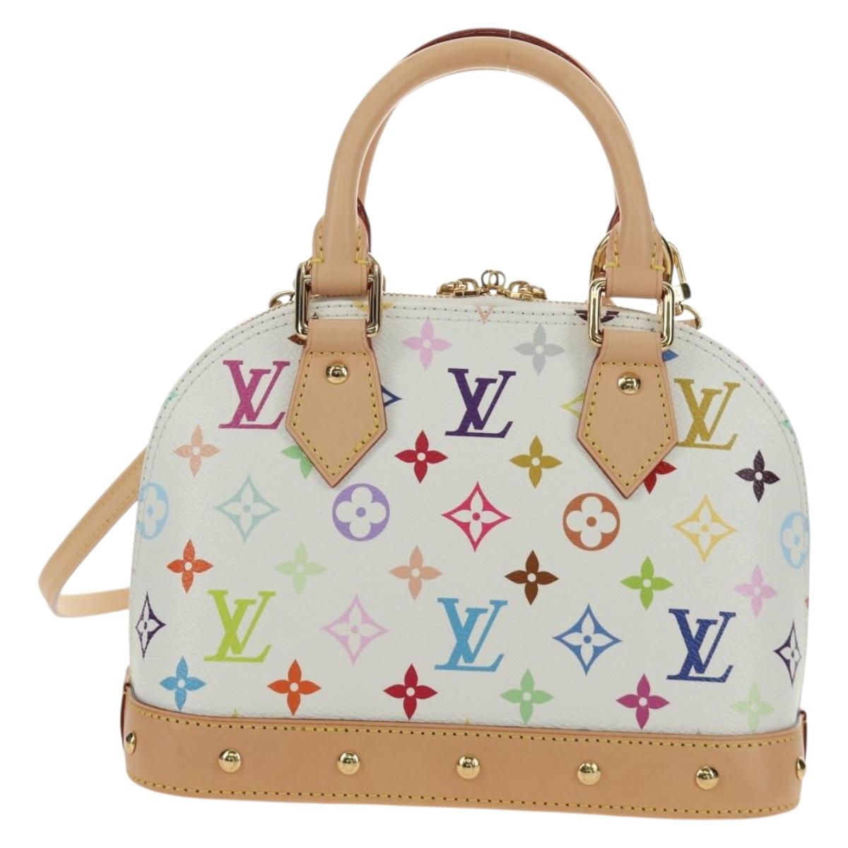 LOUIS VUITTON Monogram LV x TM Alma BB Hand Bag 2way White M13078 Auth 185039SM
