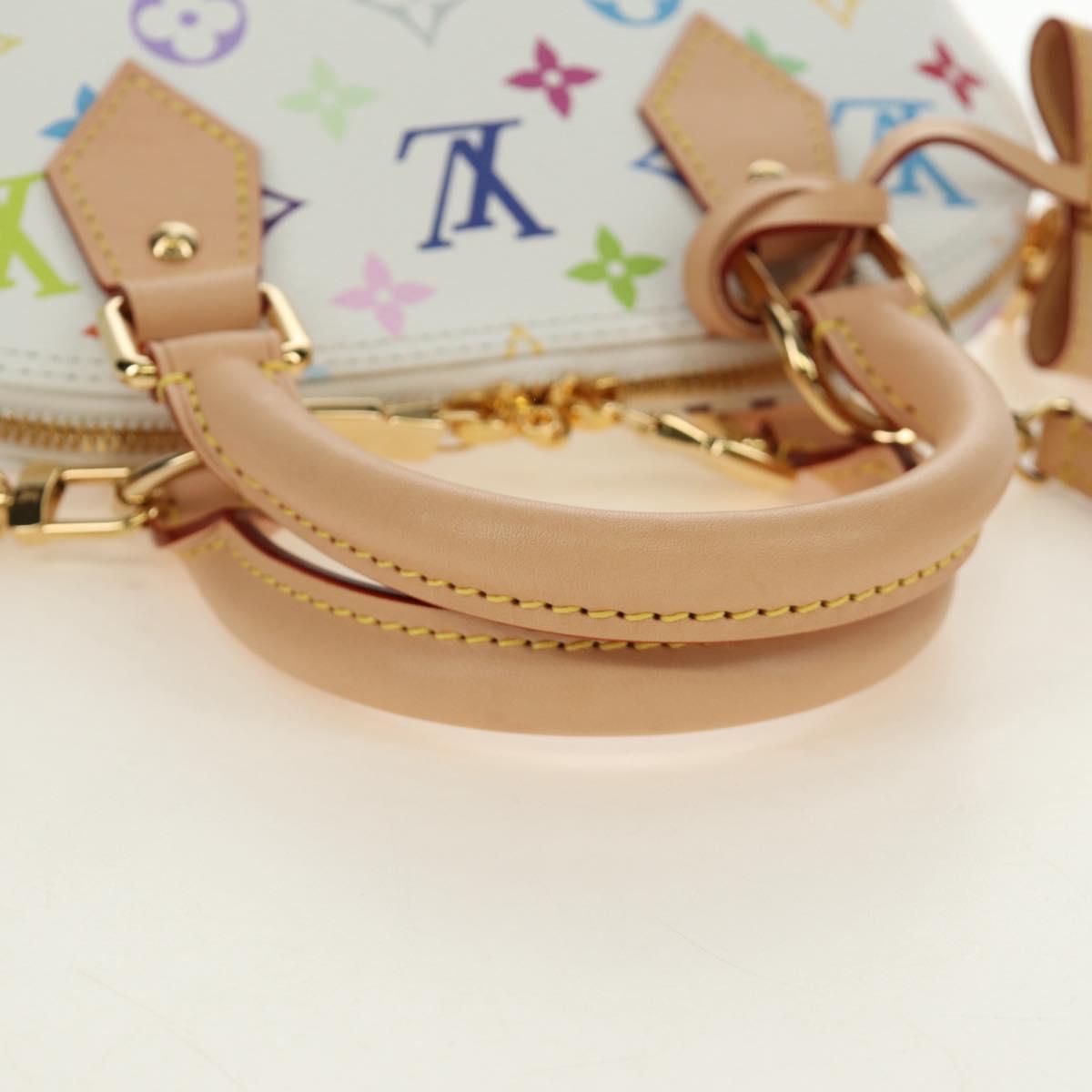 LOUIS VUITTON Monogram LV x TM Alma BB Hand Bag 2way White M13078 Auth 185039SM