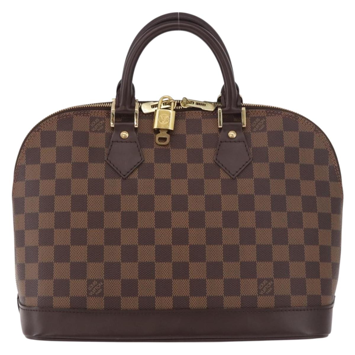 LOUIS VUITTON Damier Ebene Alma Hand Bag N51131 LV Auth 185040SAV