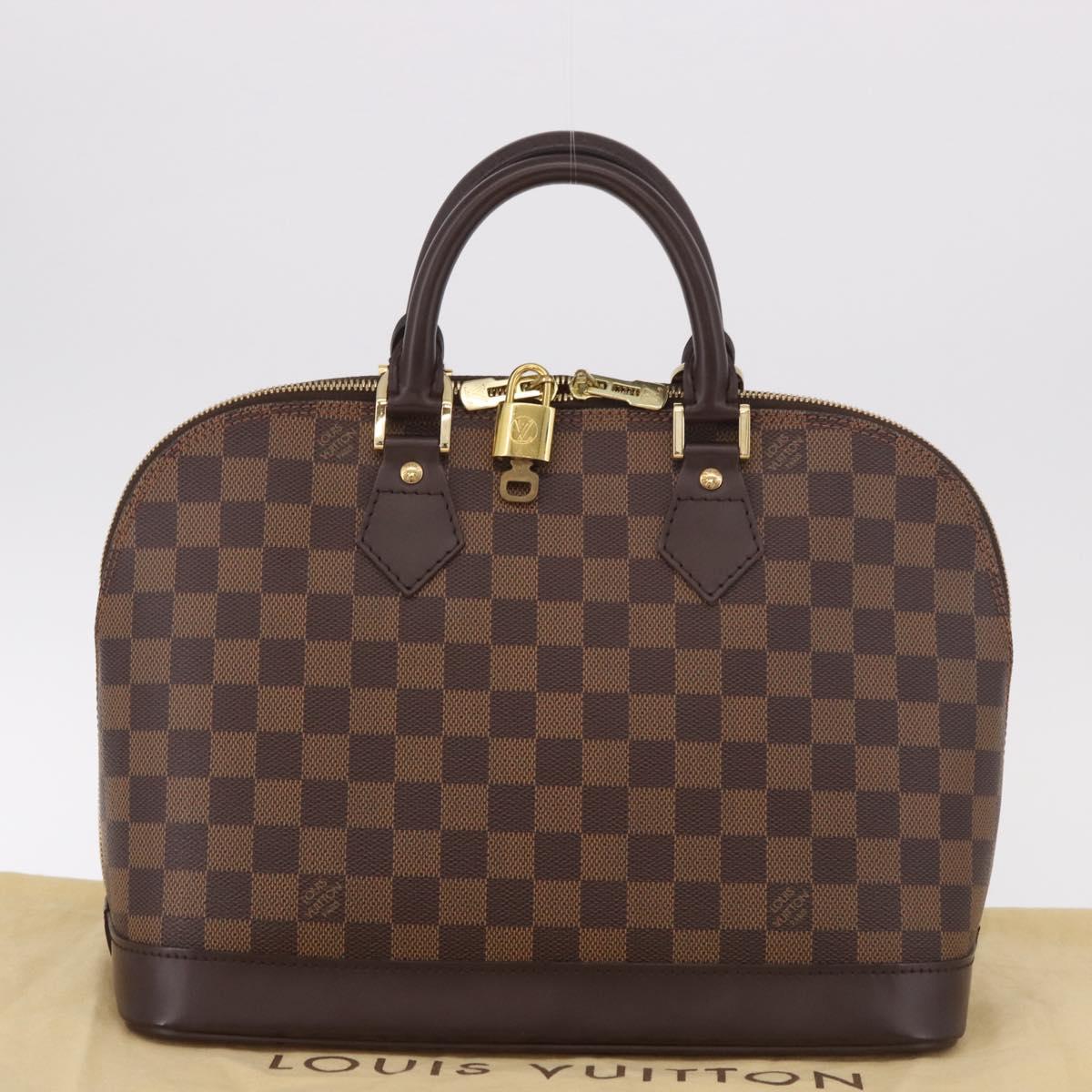 LOUIS VUITTON Damier Ebene Alma Hand Bag N51131 LV Auth 185040SAV