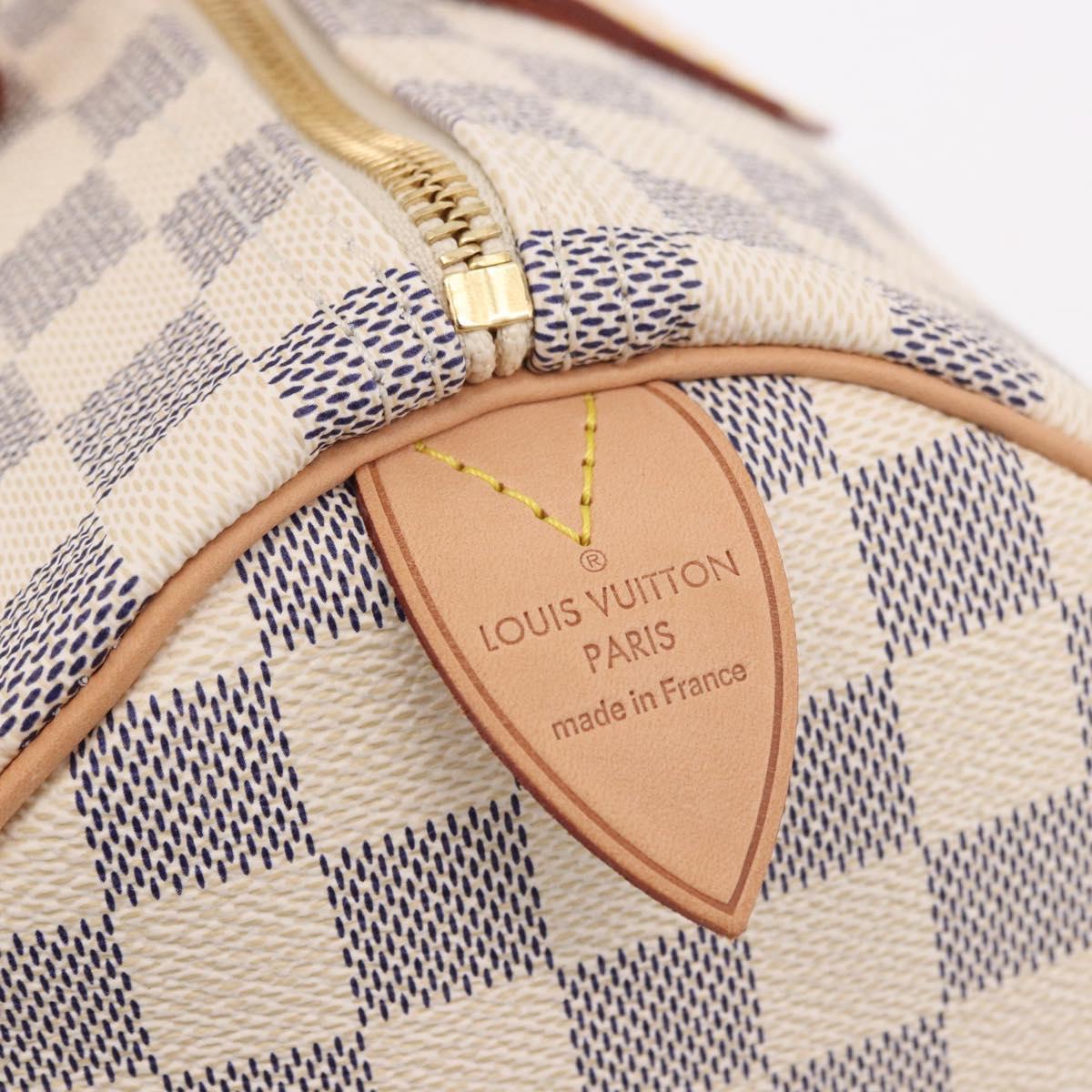 LOUIS VUITTON Damier Azur Speedy 30 Hand Bag N41533 LV Auth 185041SAM