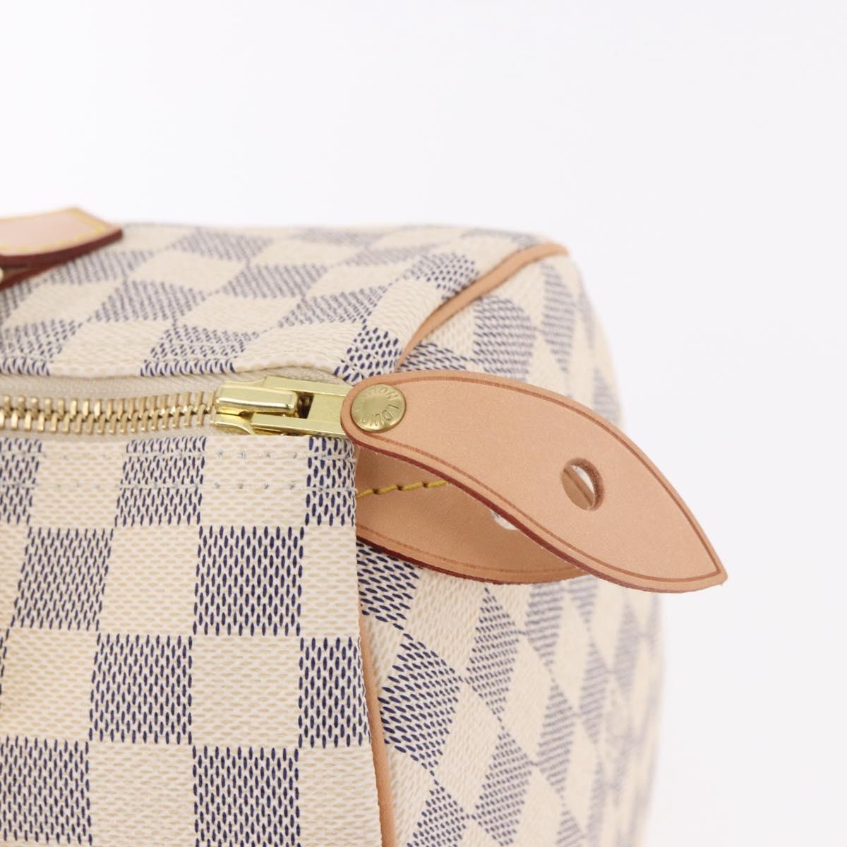 LOUIS VUITTON Damier Azur Speedy 30 Hand Bag N41533 LV Auth 185041SAM