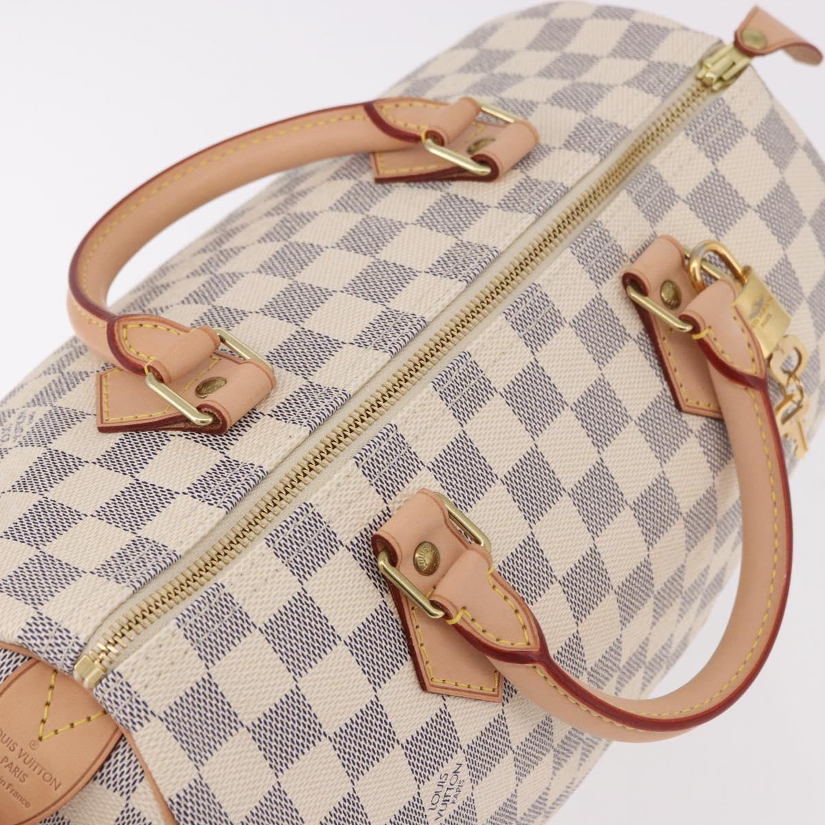 LOUIS VUITTON Damier Azur Speedy 30 Hand Bag N41533 LV Auth 185041SAM