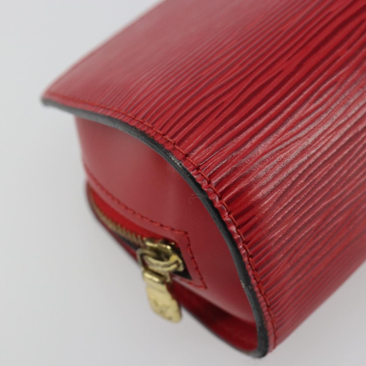 LOUIS VUITTON Epi Dauphine PM Pouch Castilian Red M48447 LV Auth 185045