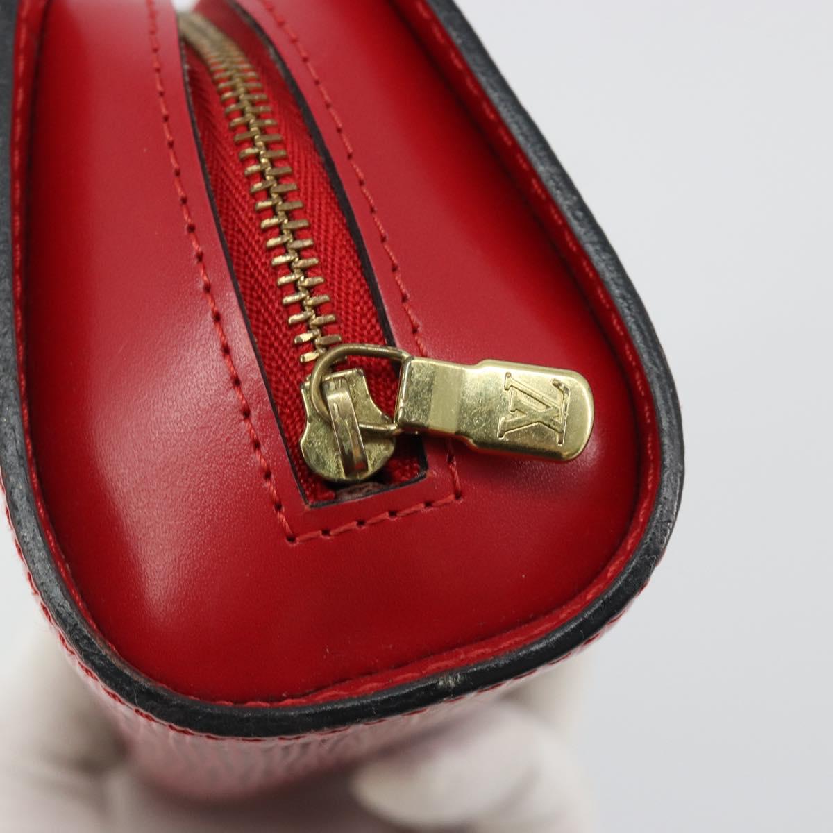 LOUIS VUITTON Epi Dauphine PM Pouch Castilian Red M48447 LV Auth 185045