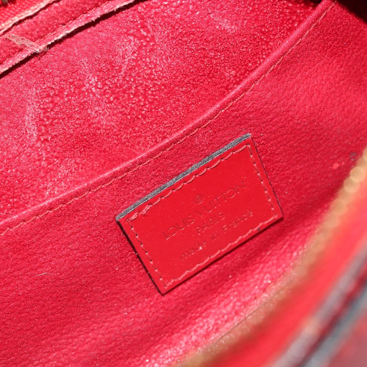LOUIS VUITTON Epi Dauphine PM Pouch Castilian Red M48447 LV Auth 185045