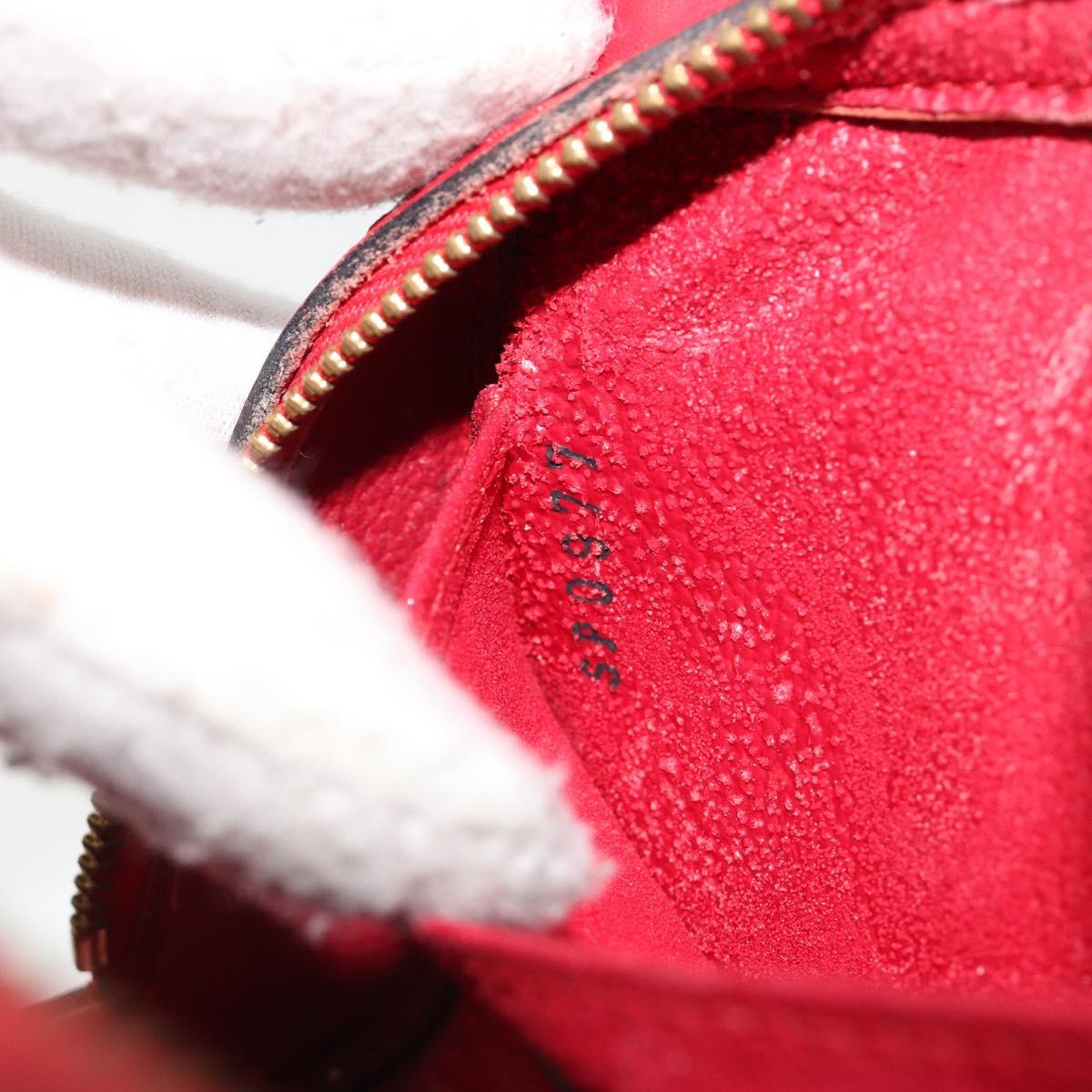 LOUIS VUITTON Epi Dauphine PM Pouch Castilian Red M48447 LV Auth 185045