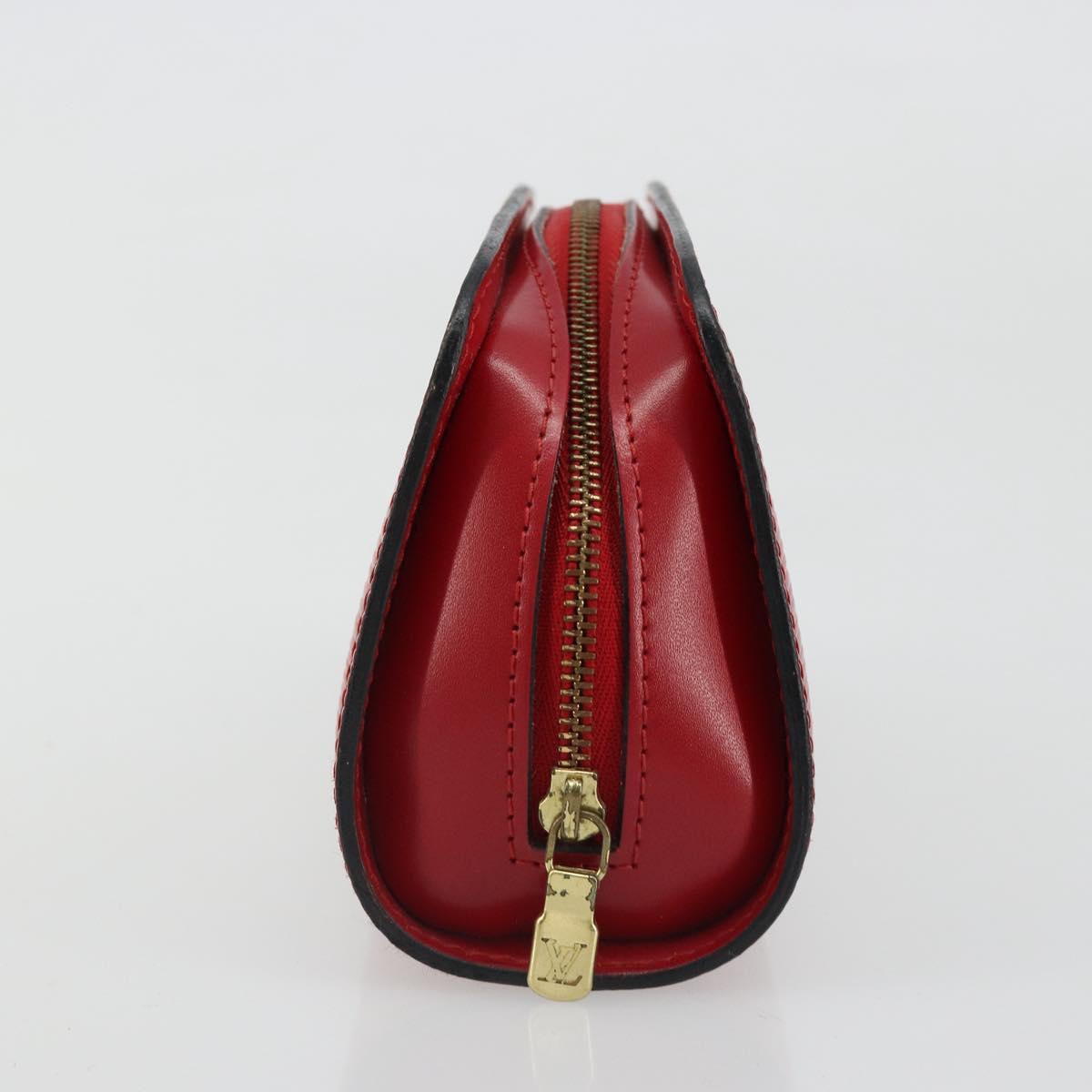 LOUIS VUITTON Epi Dauphine PM Pouch Castilian Red M48447 LV Auth 185045